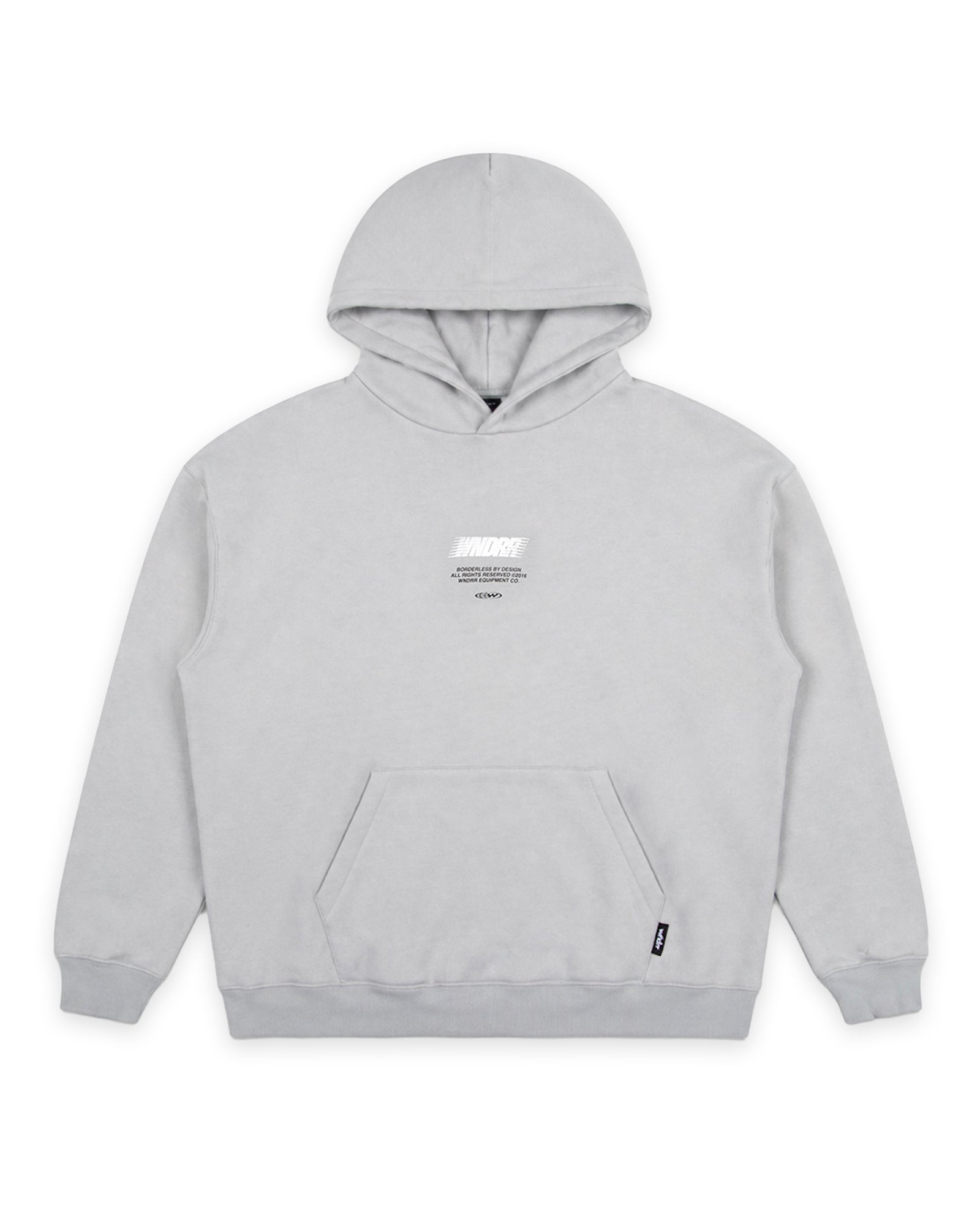 Mens Borderless Hood Sweat Cement Grey - Image 3