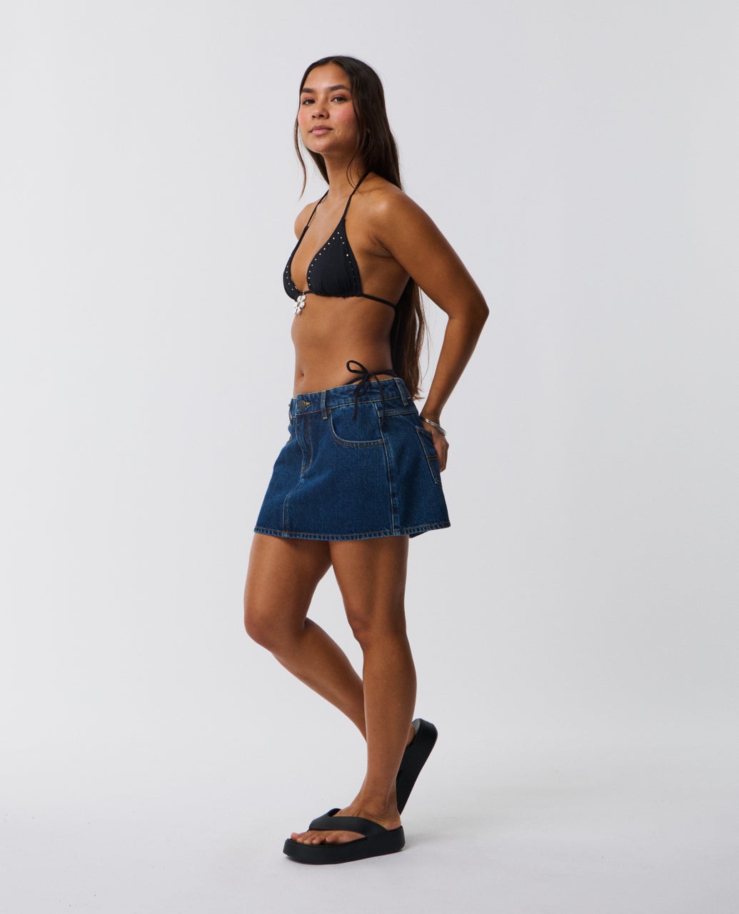 Archive Denim Mini Skirt True Indigo - Image 1