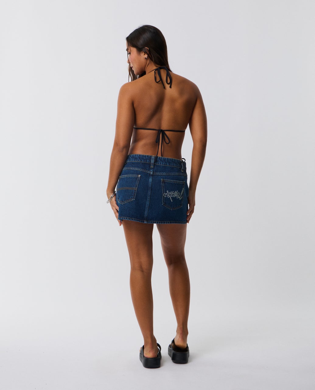 Archive Denim Mini Skirt True Indigo - Image 2
