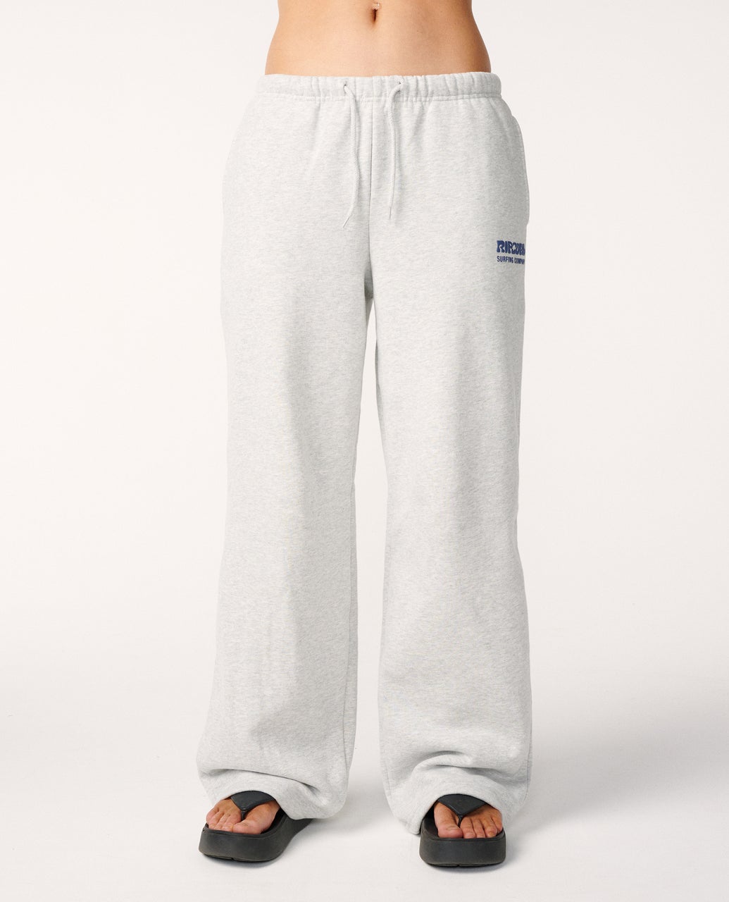 Surf Puff Wide Leg Trackpant Grey Marle / Navy - Image 1