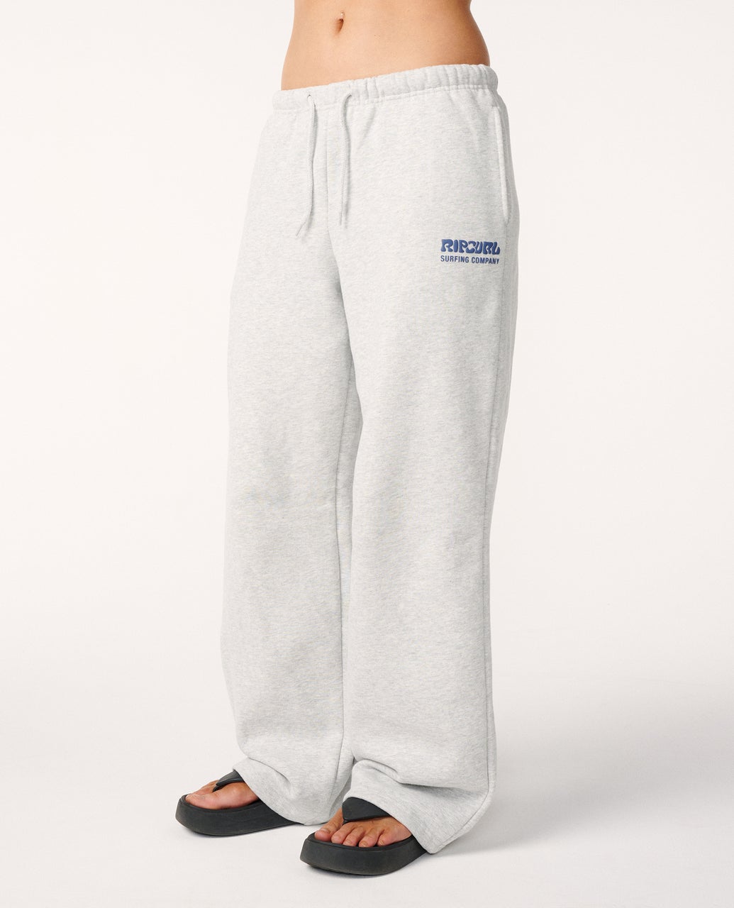 Surf Puff Wide Leg Trackpant Grey Marle / Navy - Image 2