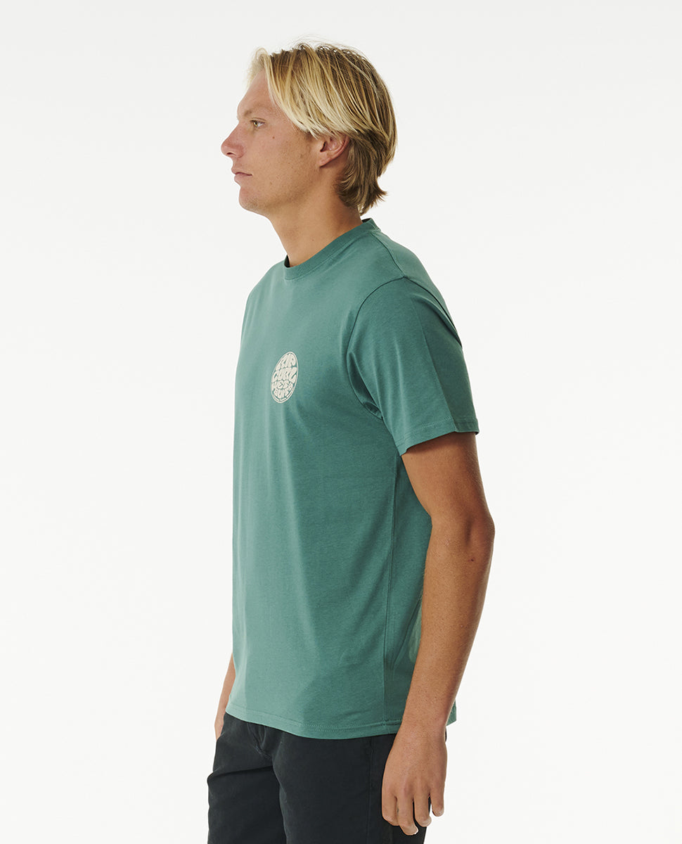 Ripcurl Wetsuit Icon Short Sleeve Tee Washed Green