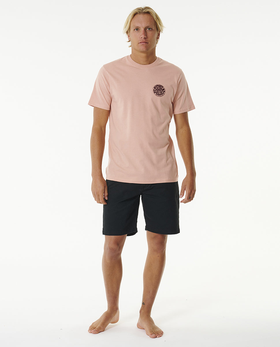 Ripcurl Wetsuit Icon Short Sleeve Tee Light Peach