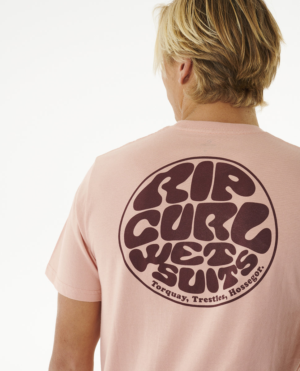 Ripcurl Wetsuit Icon Short Sleeve Tee Light Peach