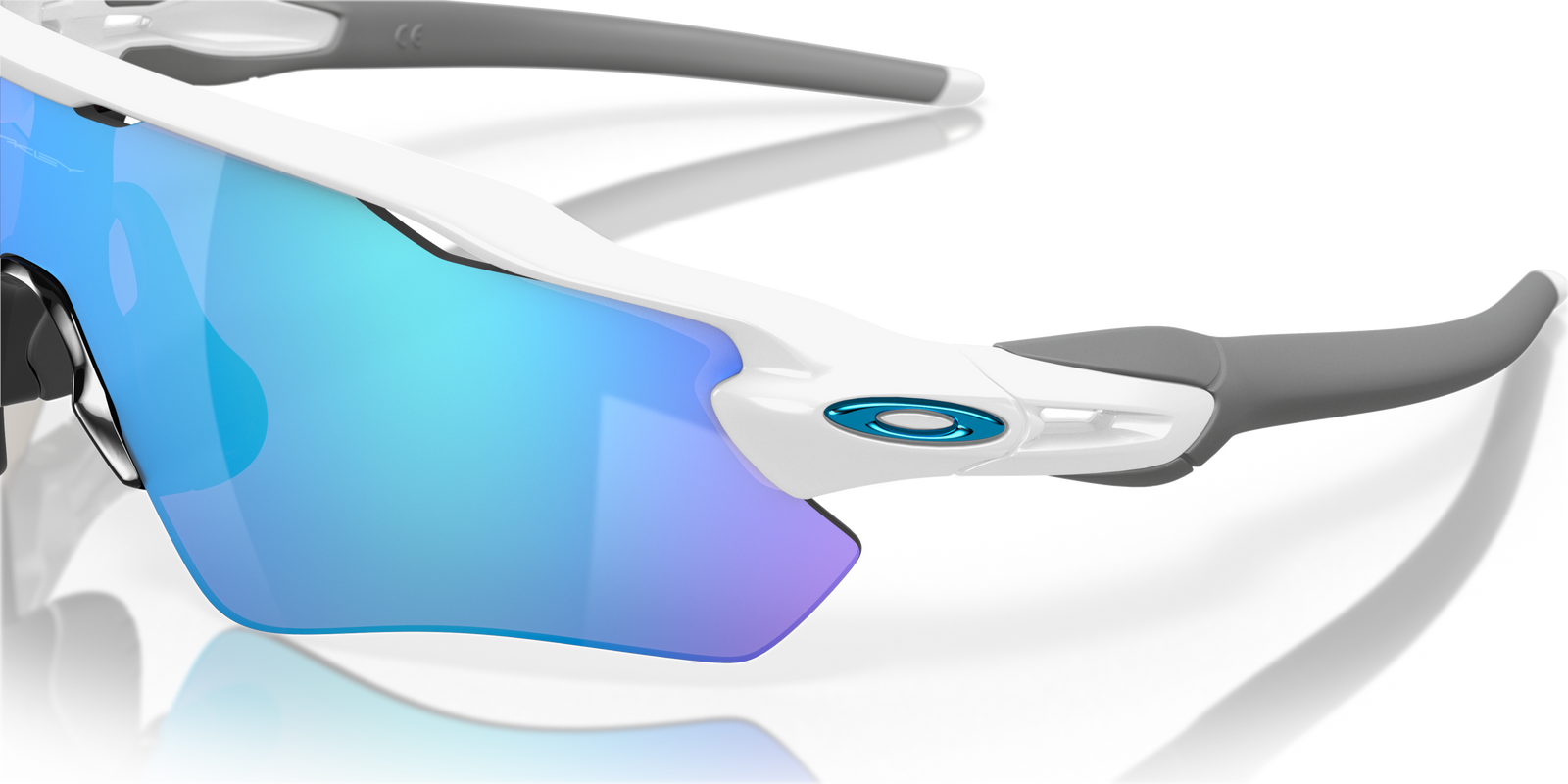 Radar EV Path Team Colors Sunglasses Polished White - Prizm Sapphire Lens
