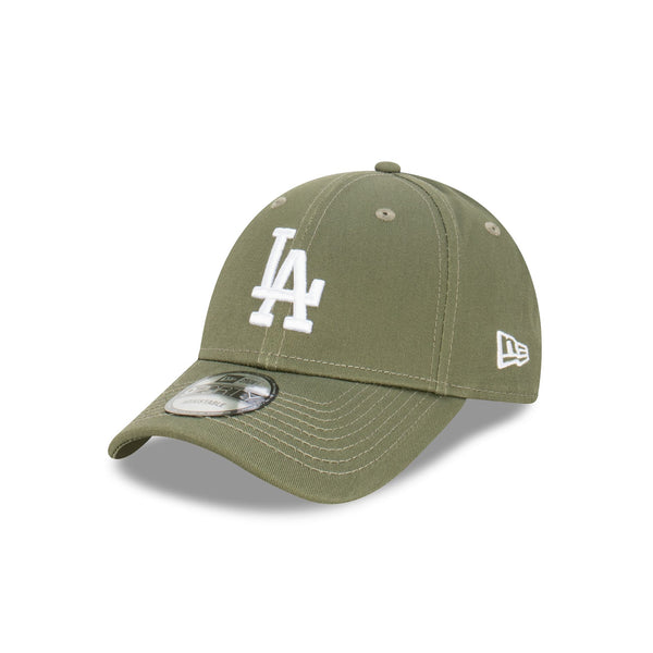 9FORTY Los Angeles Dodgers MLB Essentials Olive White Adjustable Cap
