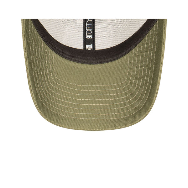9FORTY Los Angeles Dodgers MLB Essentials Olive White Adjustable Cap
