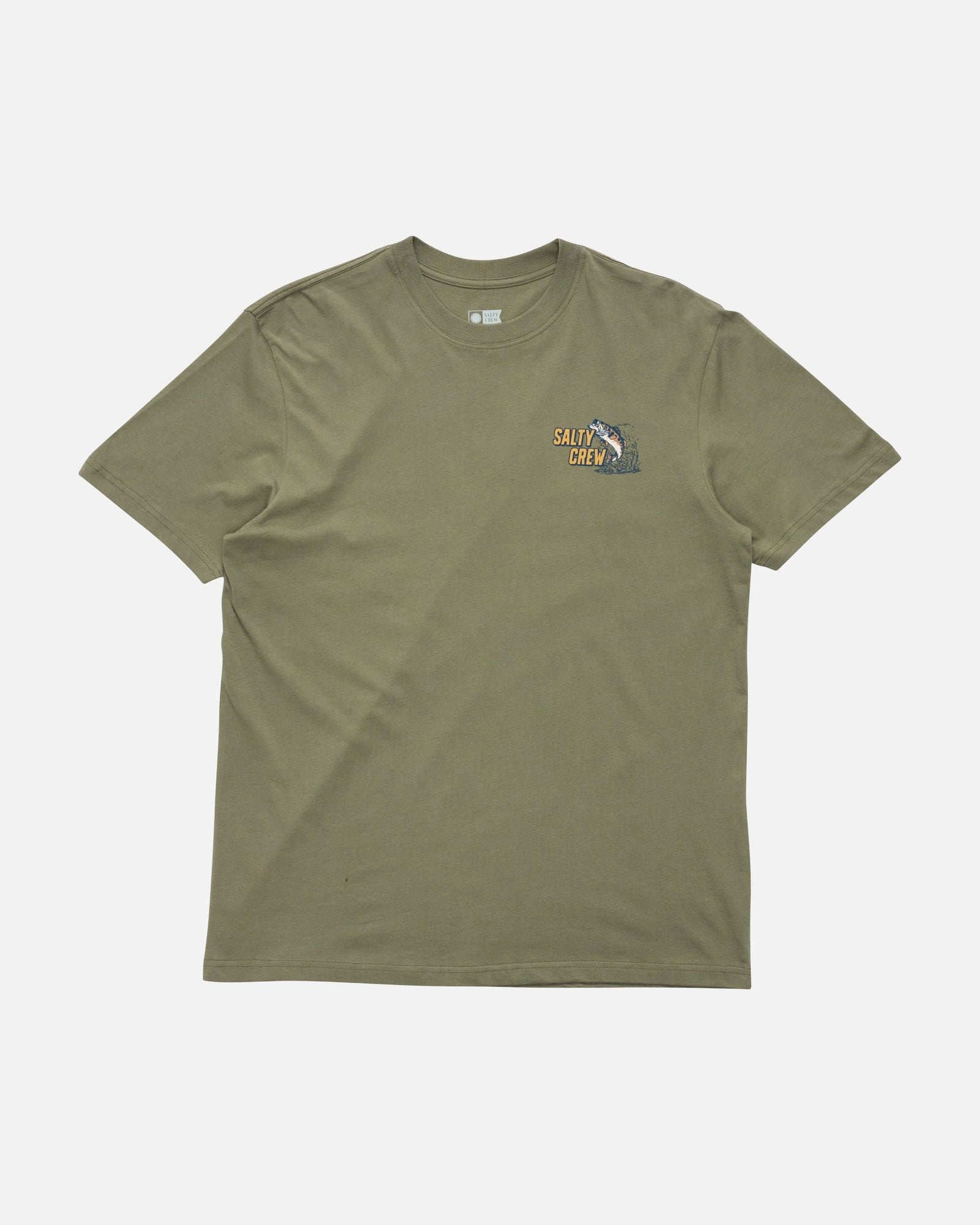 Mens Live Bait Premium T Shirt Dusty Olive - Image 2