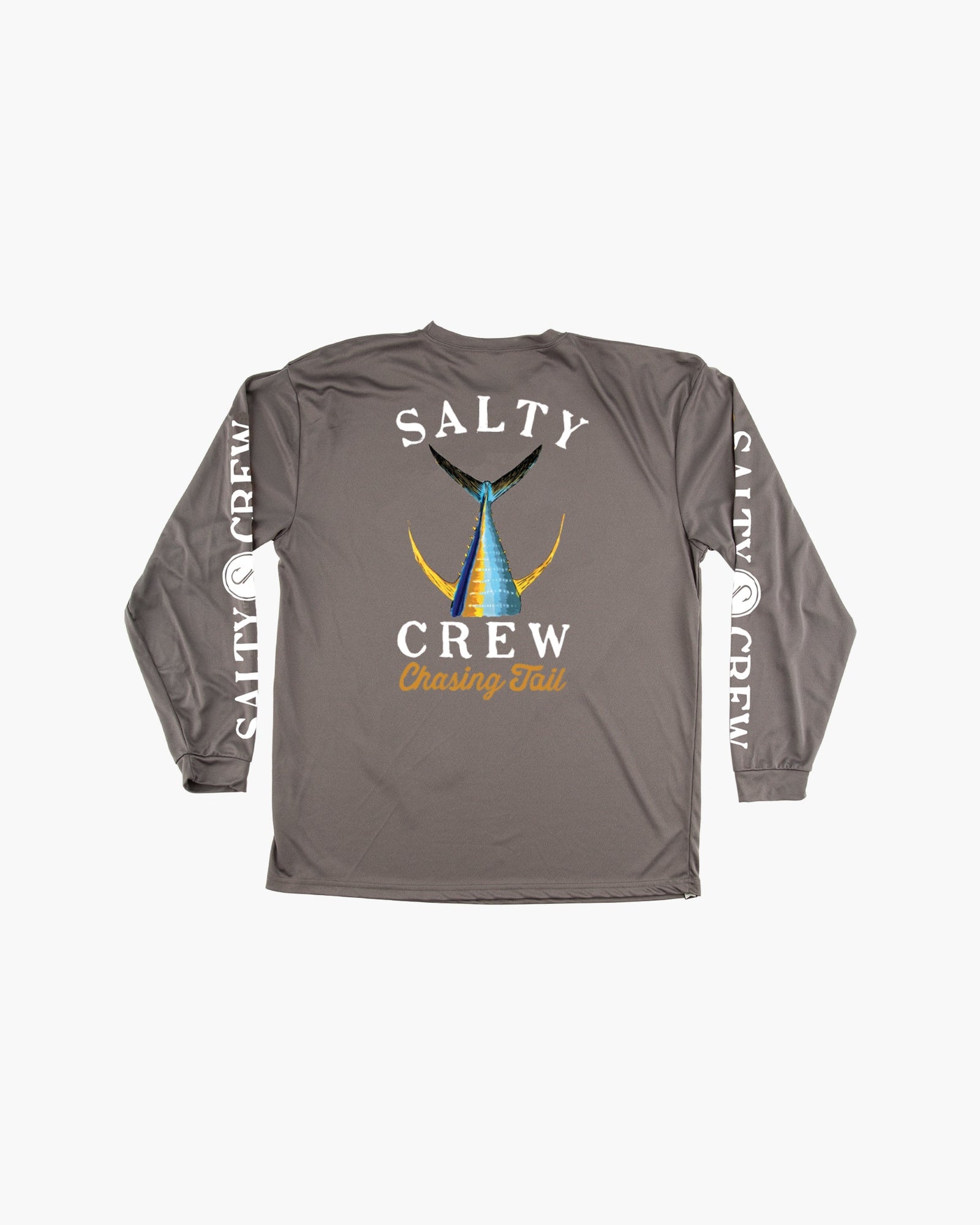 Mens Tailed Long Sleeve T Shirt Charcoal - Image 1