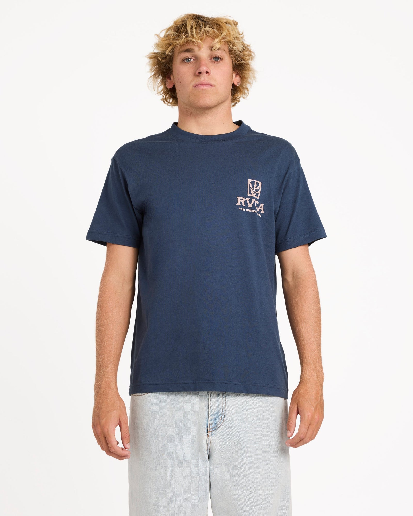 Mens Palmgrove T Shirt Moody Blue - Image 1