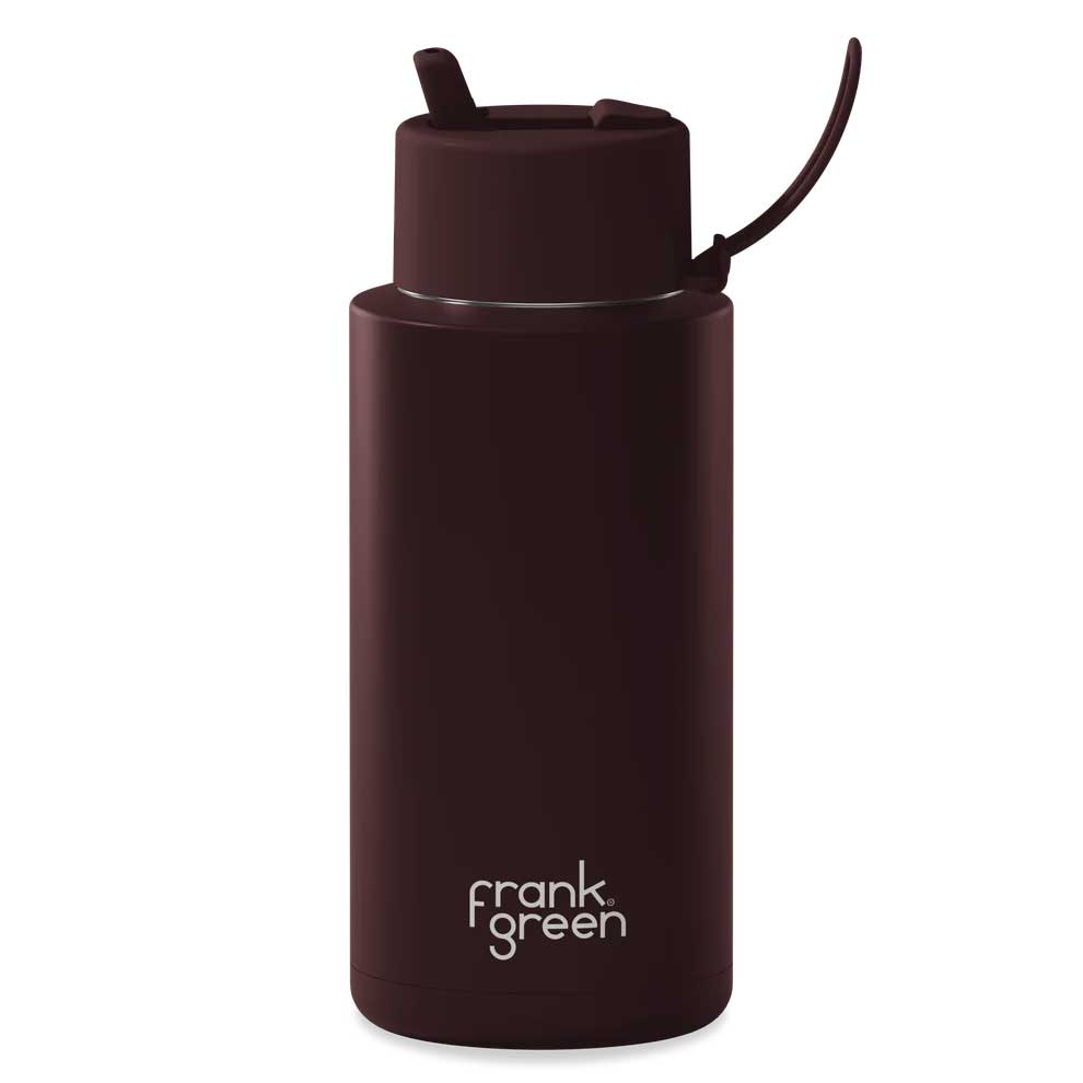 Ceramic 34oz w/ Flip Straw Insulated Water Bottle