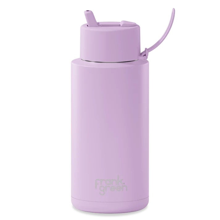 Ceramic 34oz w/ Flip Straw Insulated Water Bottle