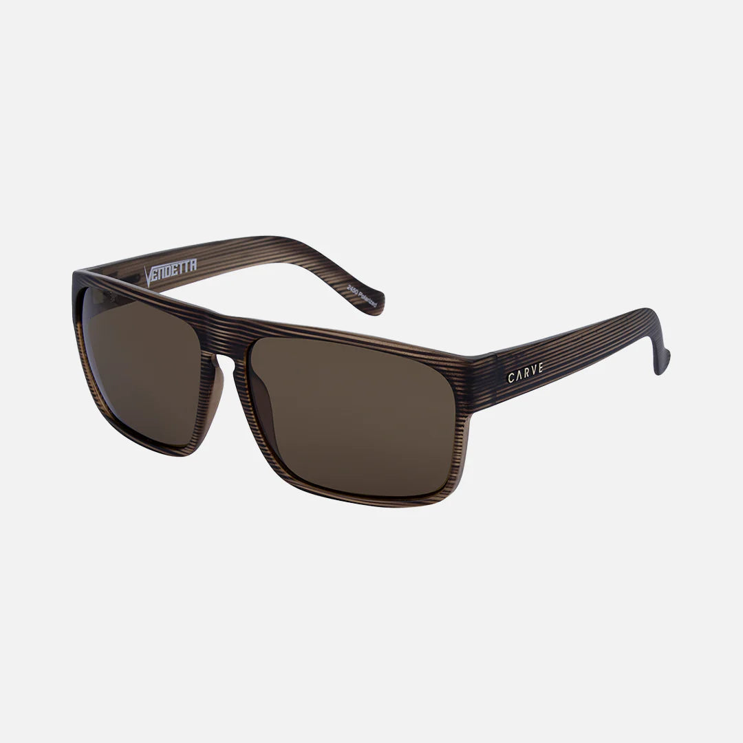 Vendetta Matte Brown Translucent Streak Frame Brown Lens - Image 1