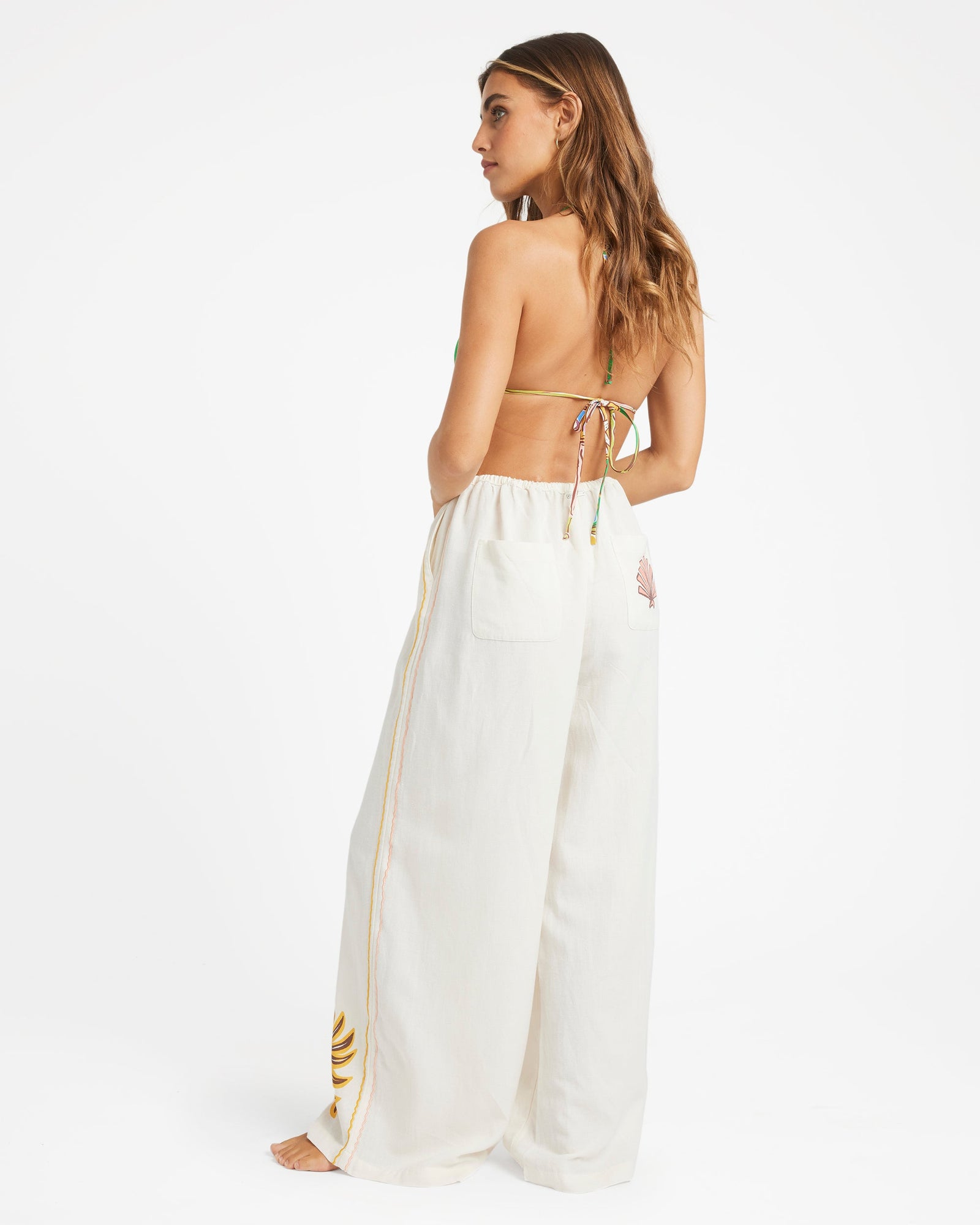 Womens Wave Haze Elastic Pants Salt Crystal - Image 3