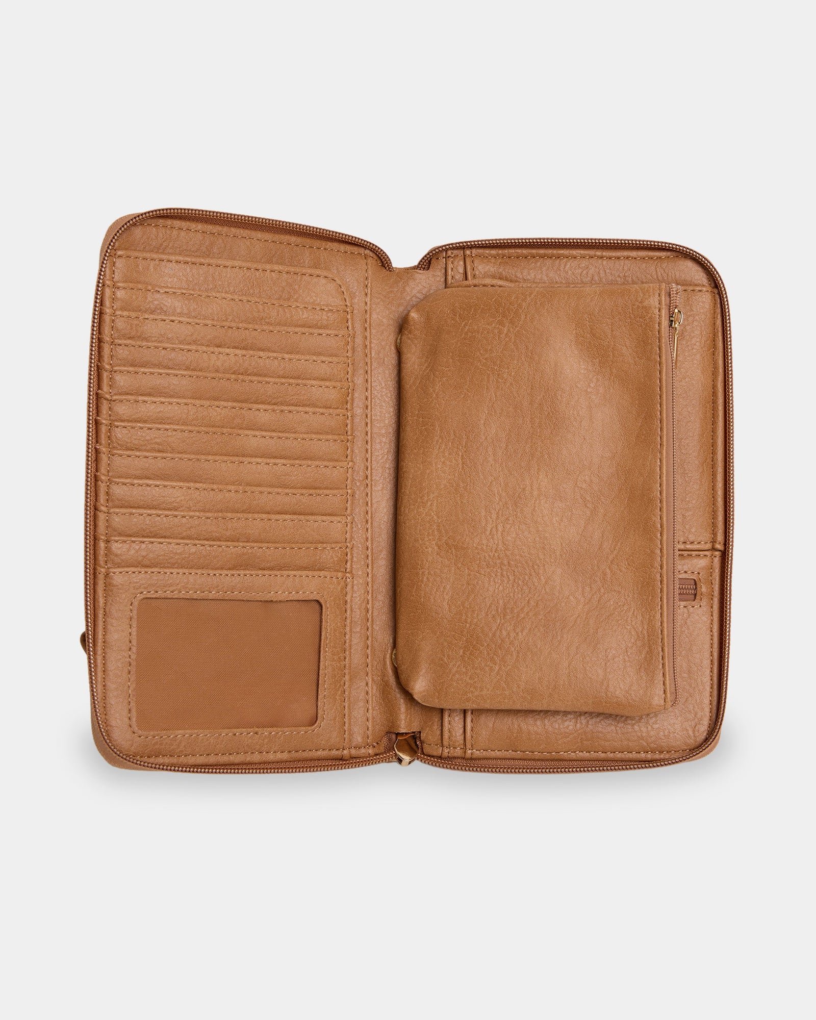 Womens Travel Wallet Tan - Image 3
