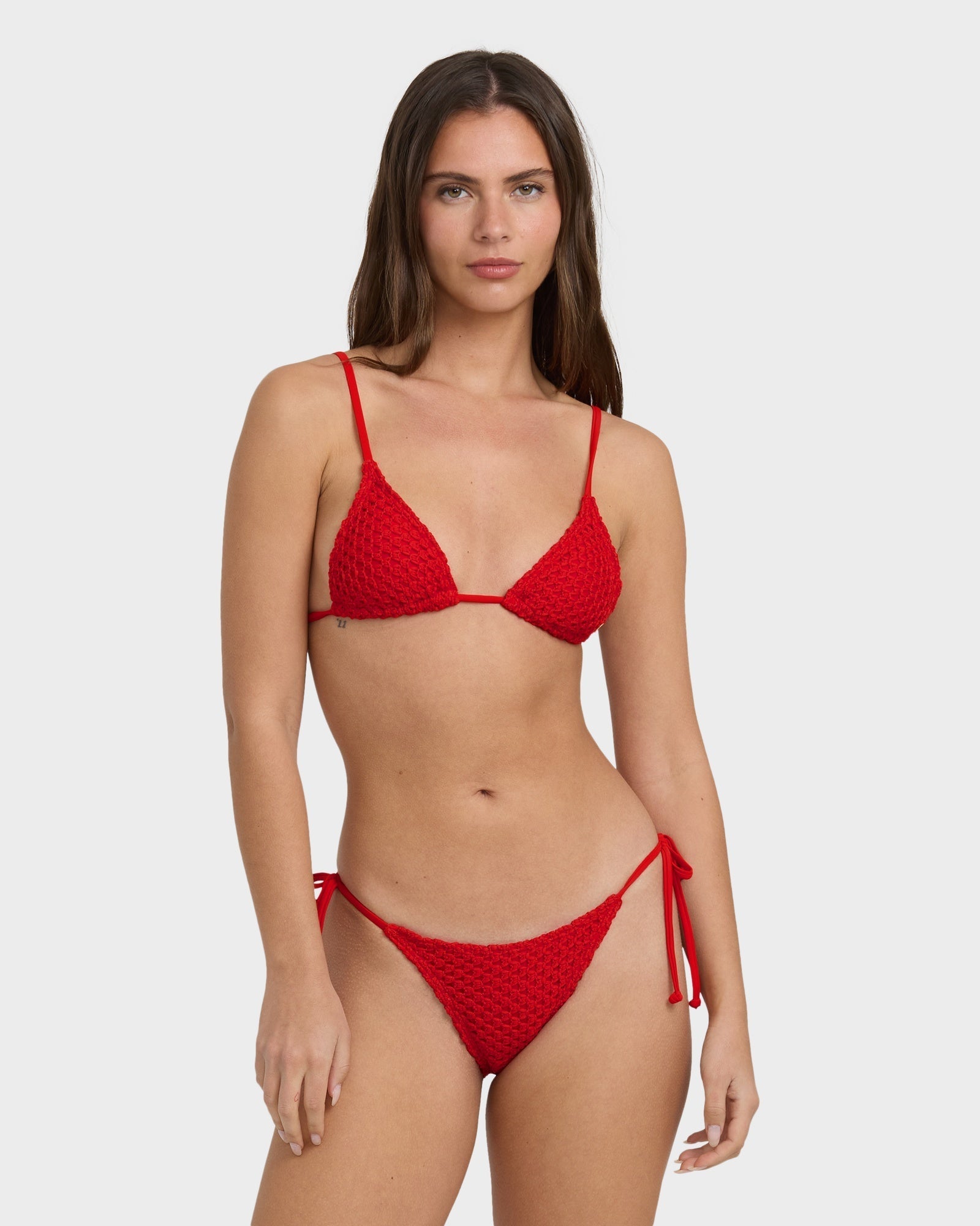 Womens Twisted Tides Mini Slide Triangle Bikini Top