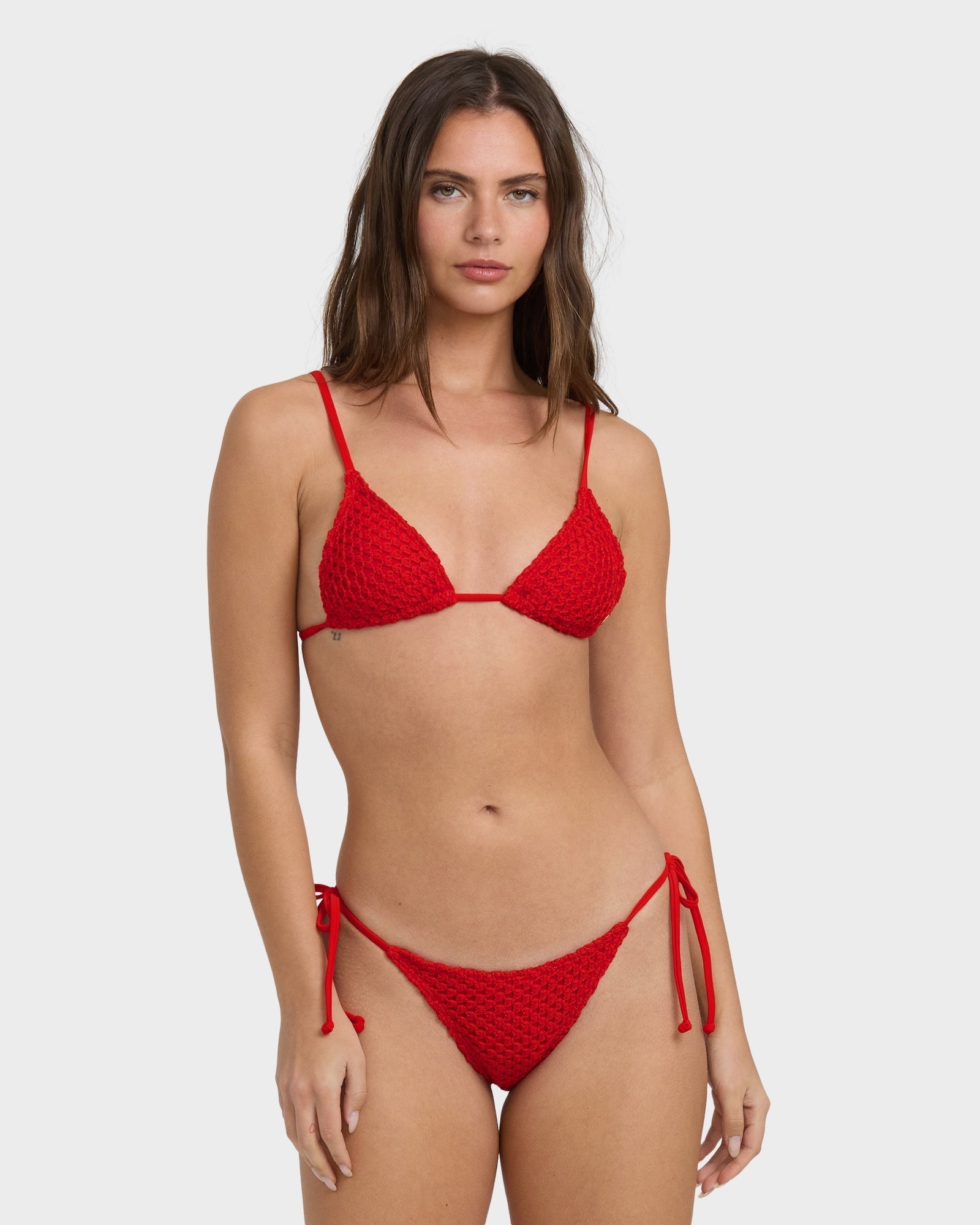 Womens Twisted Tides Tie Side Hike Bikini Bottom
