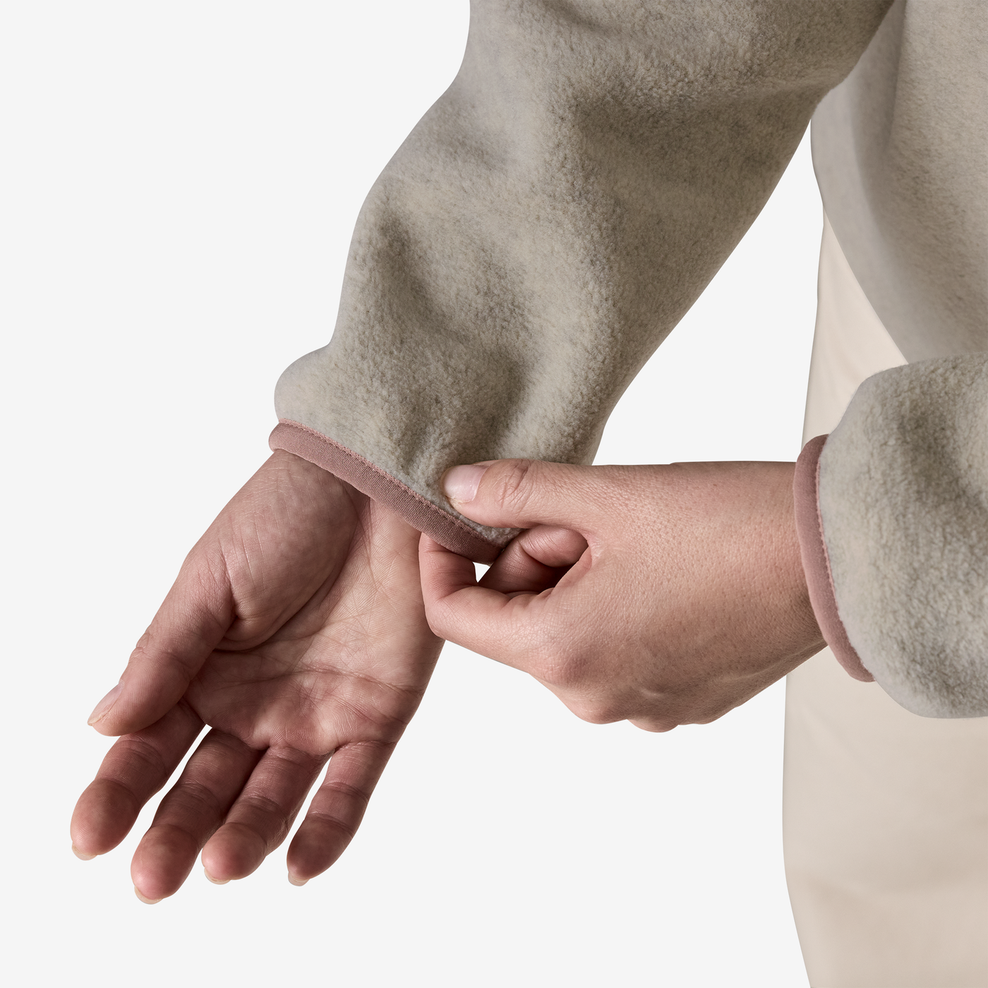 Women's Lightweight Synchilla Snap-T Fleece Pullover Oatmeal Heather w/Moonrise Taupe - Image 7