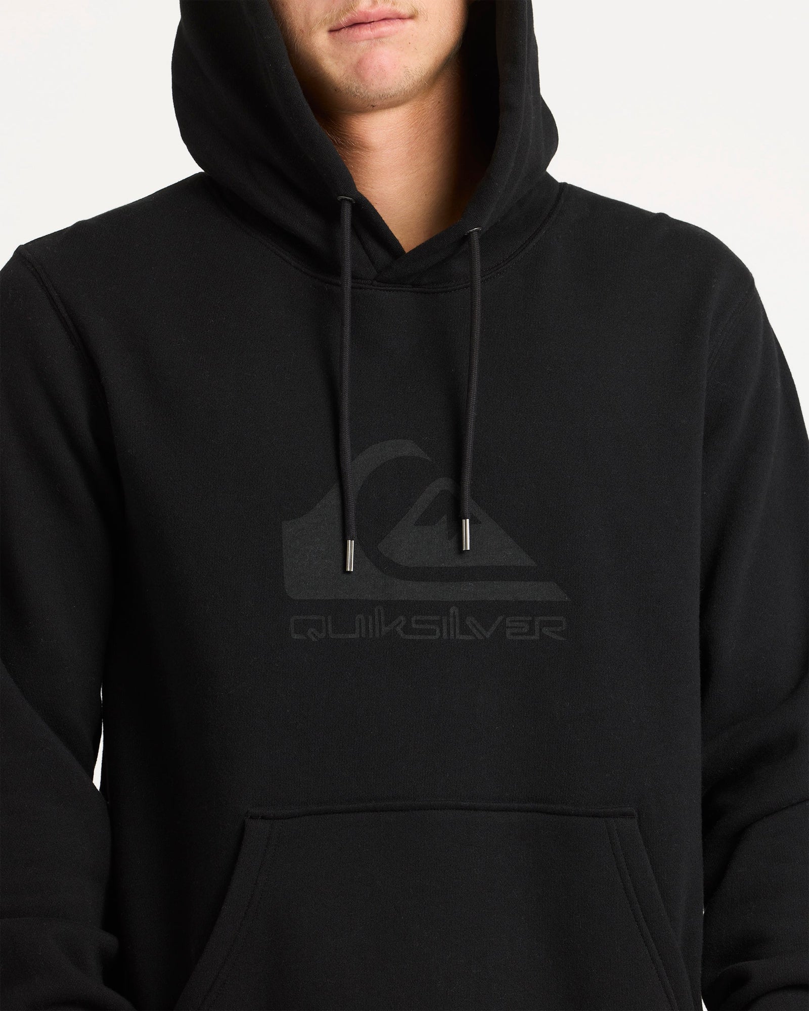 Mens Comp Logo Hooded Jumper Black - Image 4