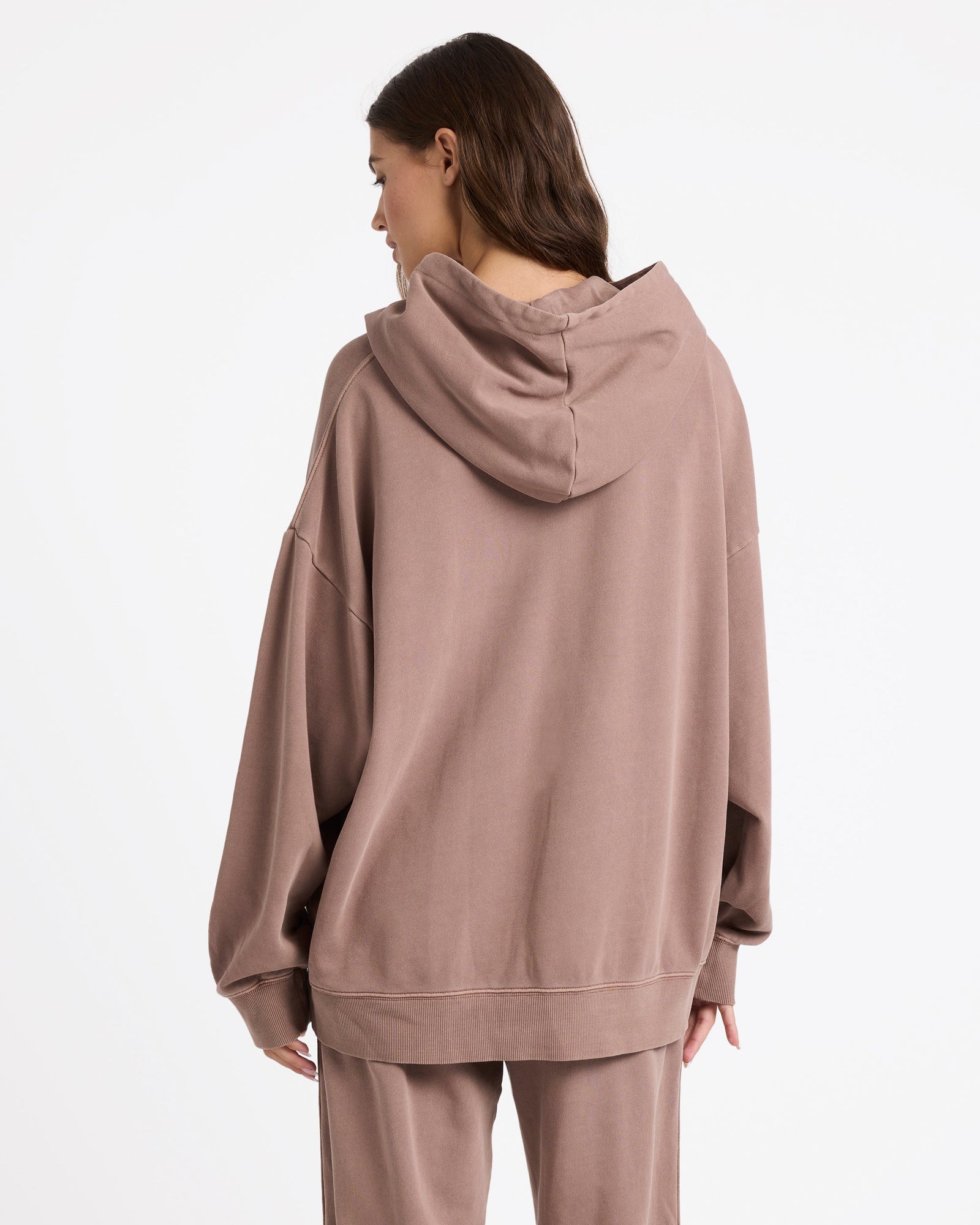 Womens Steppin Up Hooded Jumper Mocha - Image 2