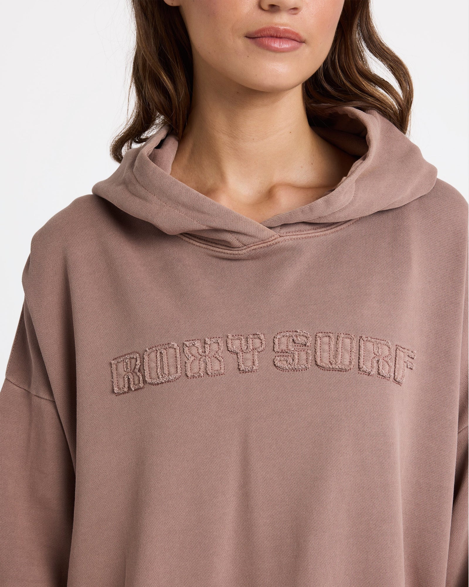 Womens Steppin Up Hooded Jumper Mocha - Image 4