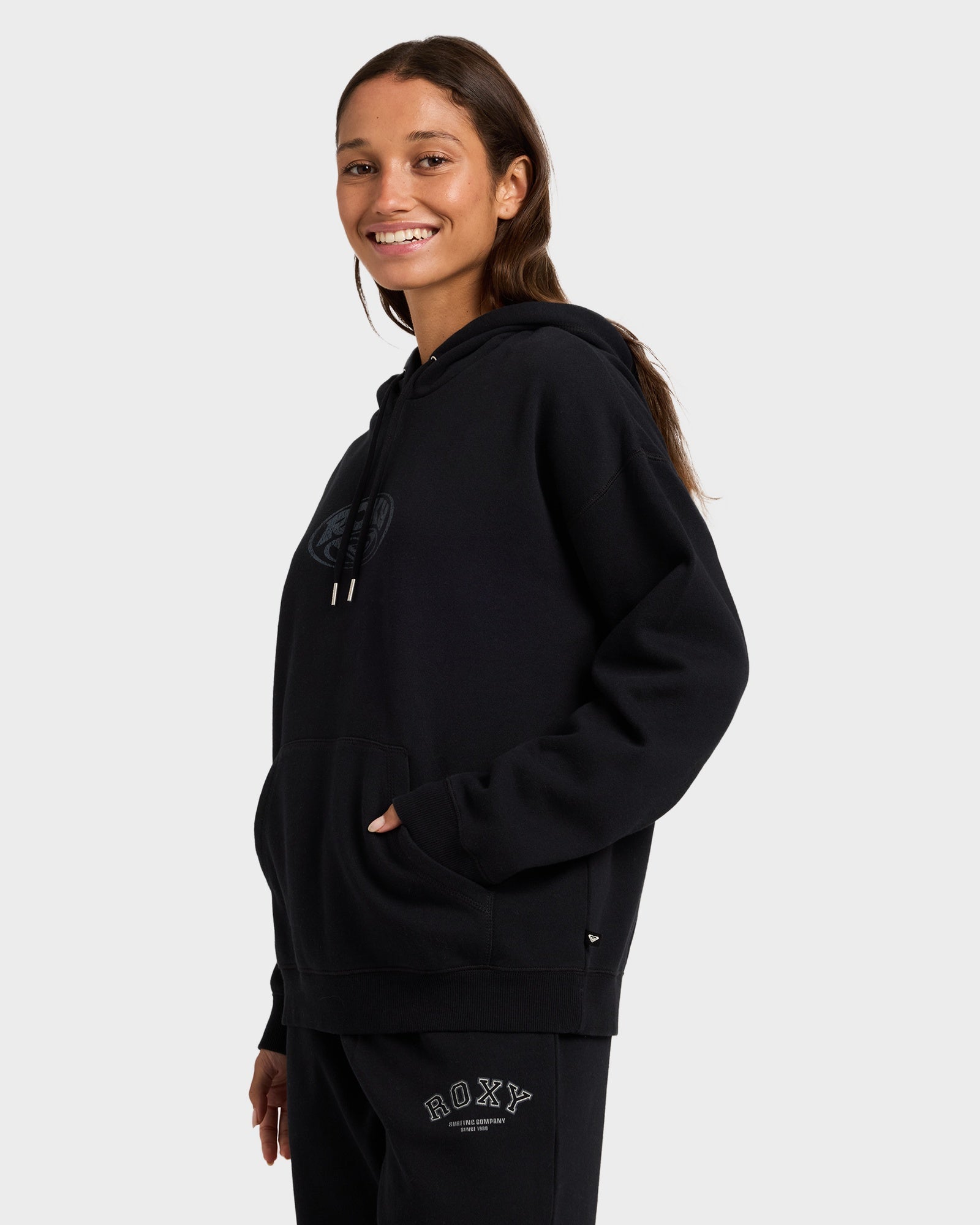 Womens Dreamy Days Hooded Jumper Black - Image 9