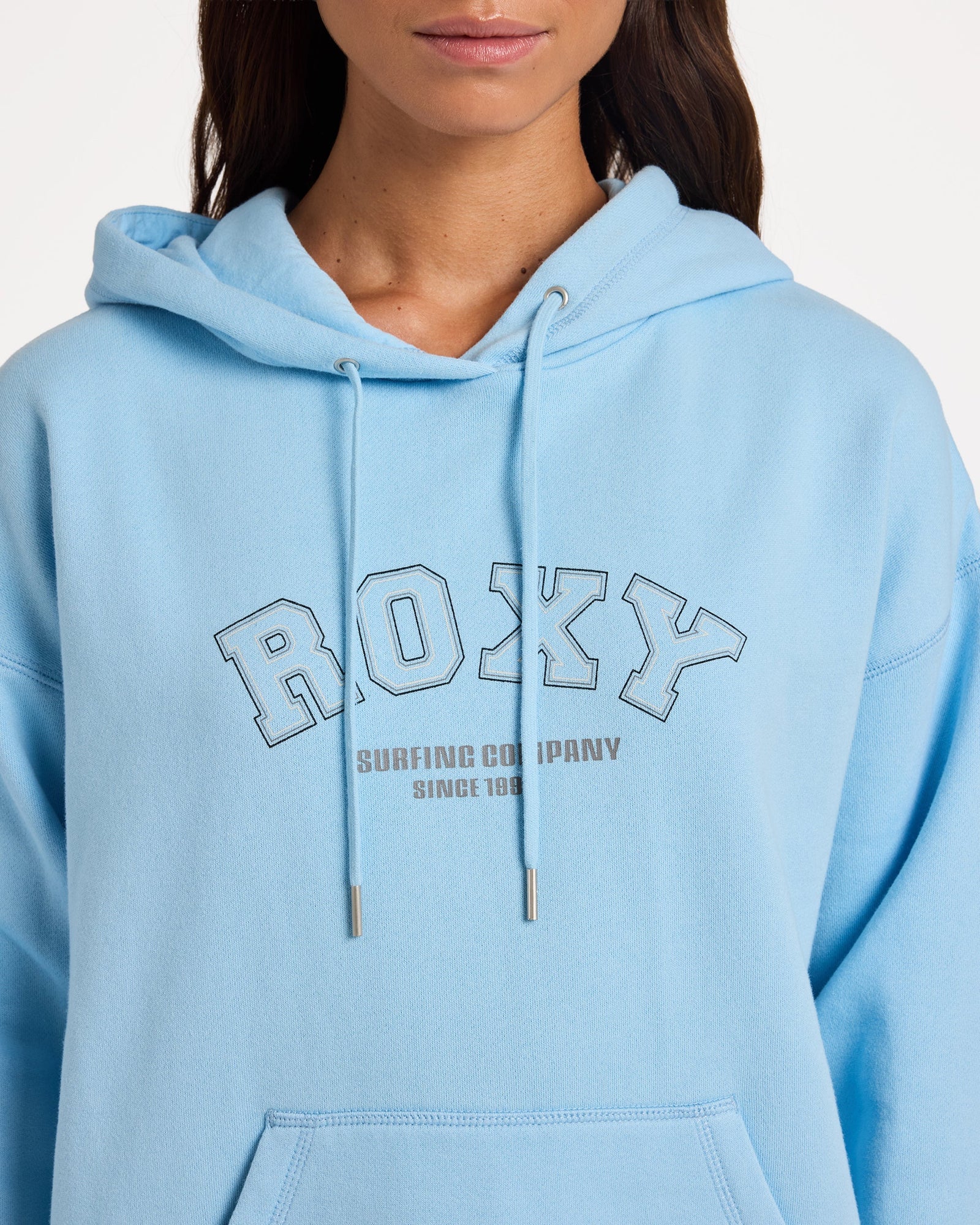 Womens Dreamy Days Hooded Jumper Sky Blue - Image 4