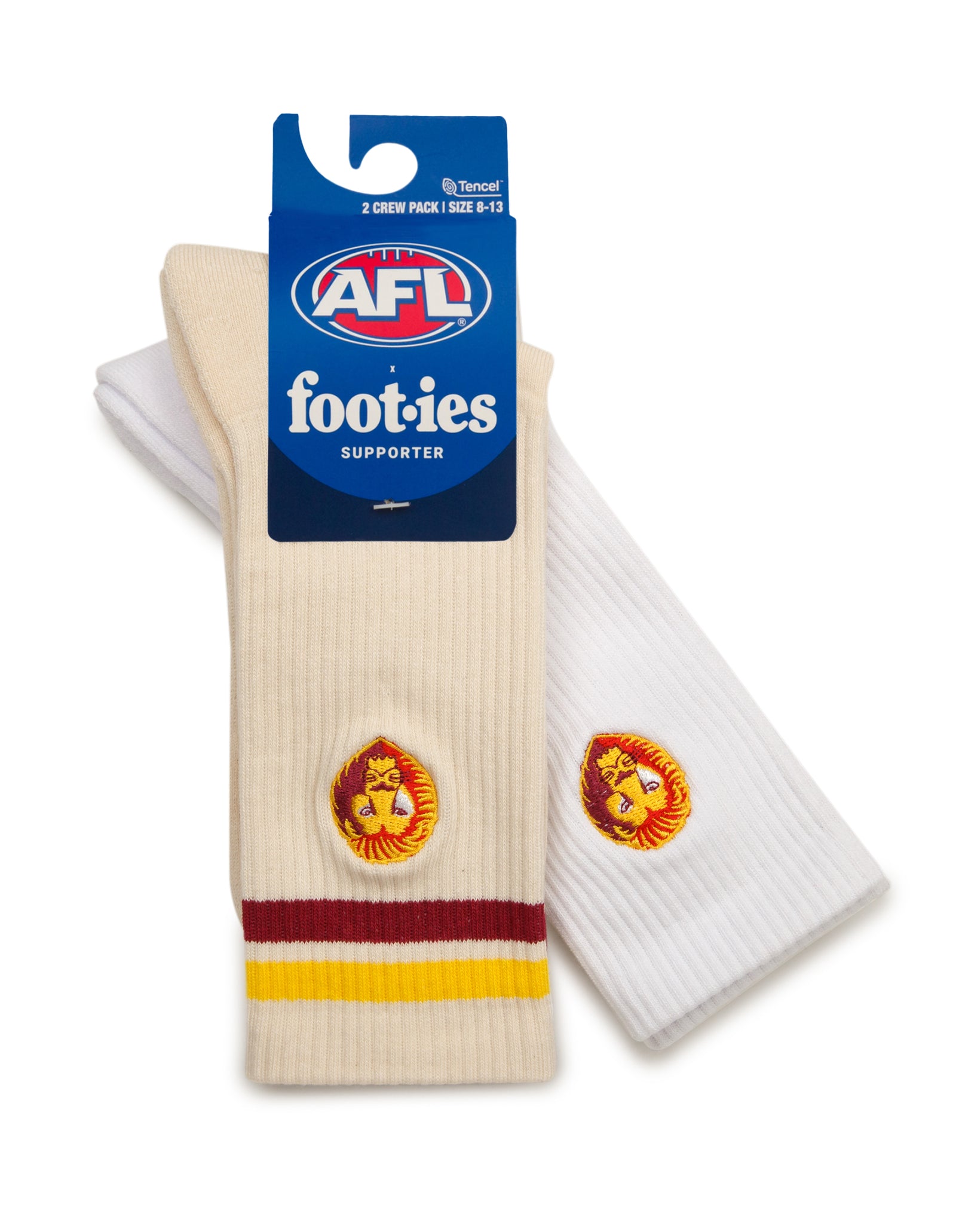 Brisbane Lions Sneaker Sock 2 Pack - Image 2