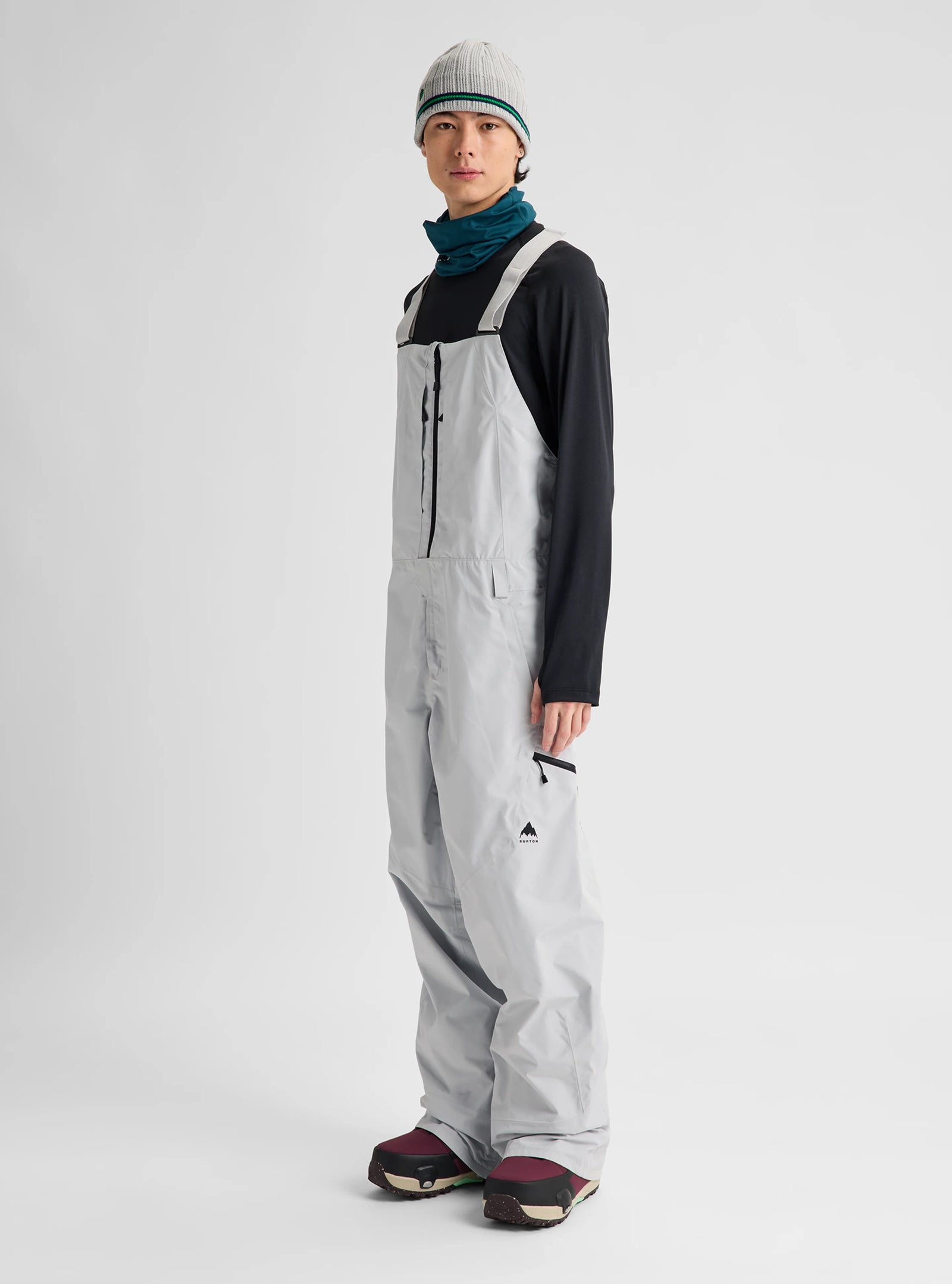 Mens Reserve Gore-Tex 2L Bib Pants Gray Cloud - Image 10