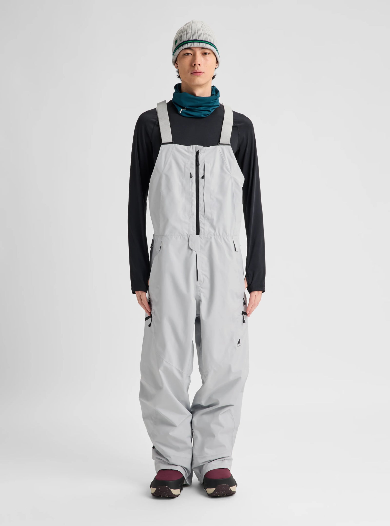 Mens Reserve Gore-Tex 2L Bib Pants Gray Cloud - Image 2