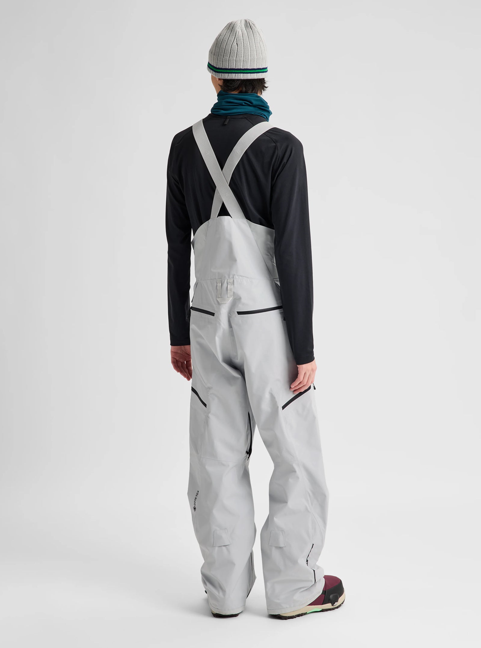 Mens Reserve Gore-Tex 2L Bib Pants Gray Cloud - Image 3