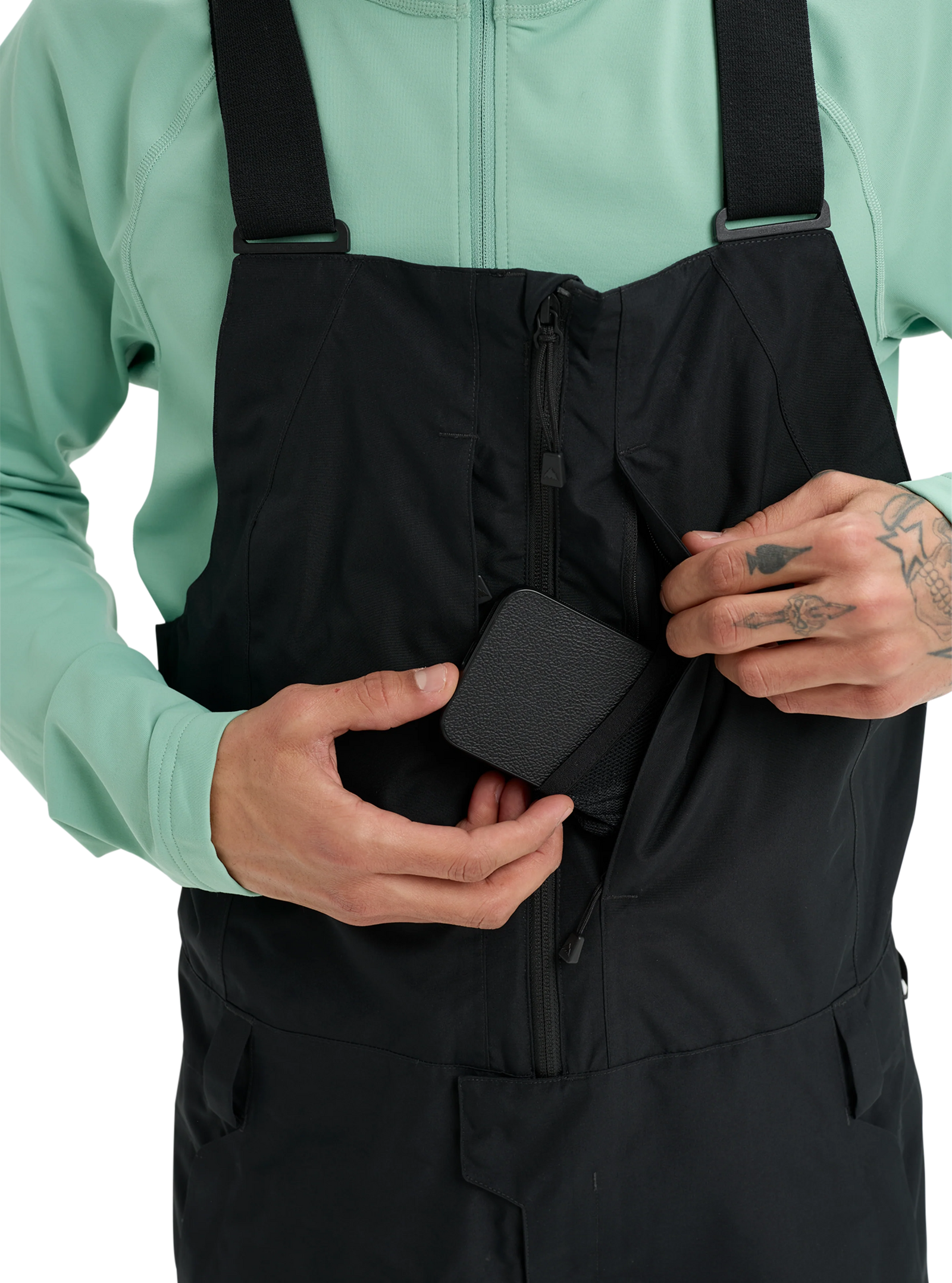 Mens Reserve 2L Relaxed Bib Pants True Black - Image 5