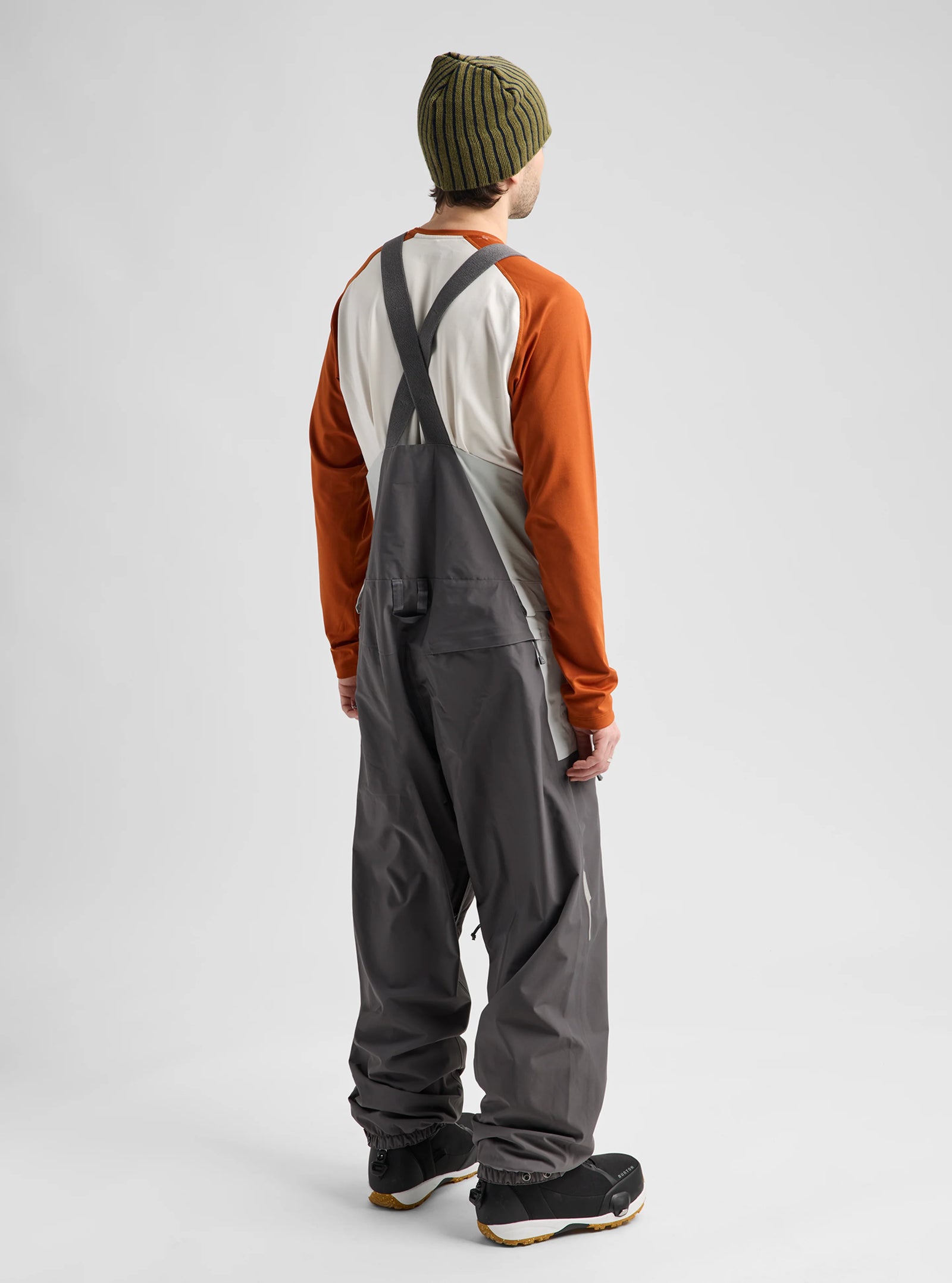 Mens Reserve 2L Relaxed Bib Pants Gotham Gray / Gray Cloud - Image 11