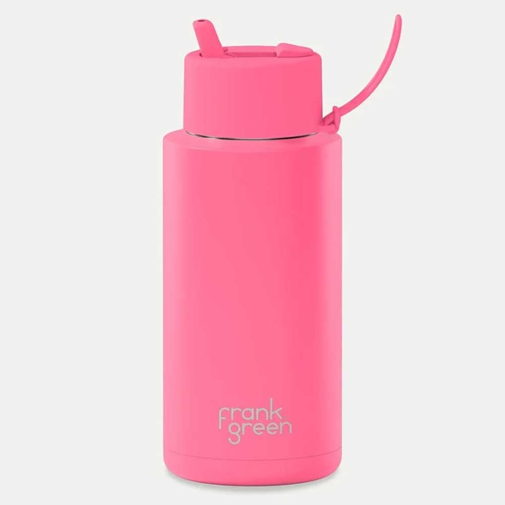 Ceramic 34oz w/ Flip Straw Insulated Water Bottle