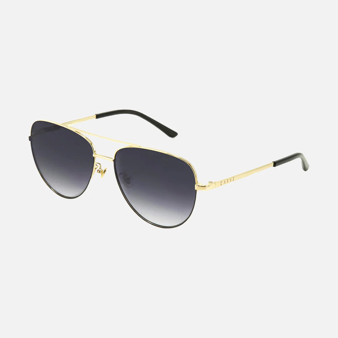 Solana Gloss Gold Black Metal Gradient Grey Lens - Image 1