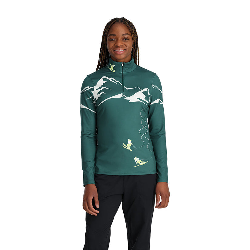 Womens Figure 8 Half Zip Zip T-Neck