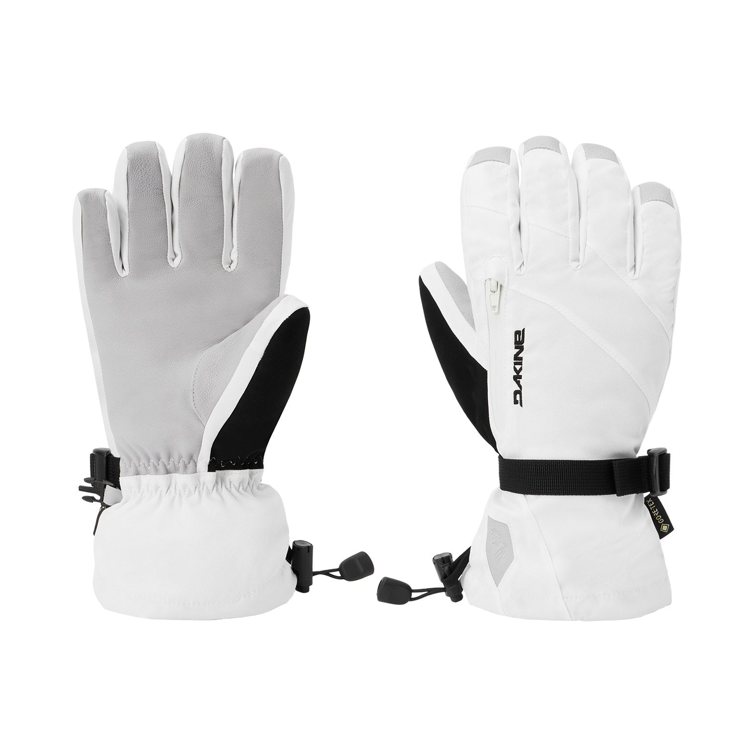 Womens Leather Sequoia 2.0 Dlx Gore-Tex Snowboard Gloves White - Image 3