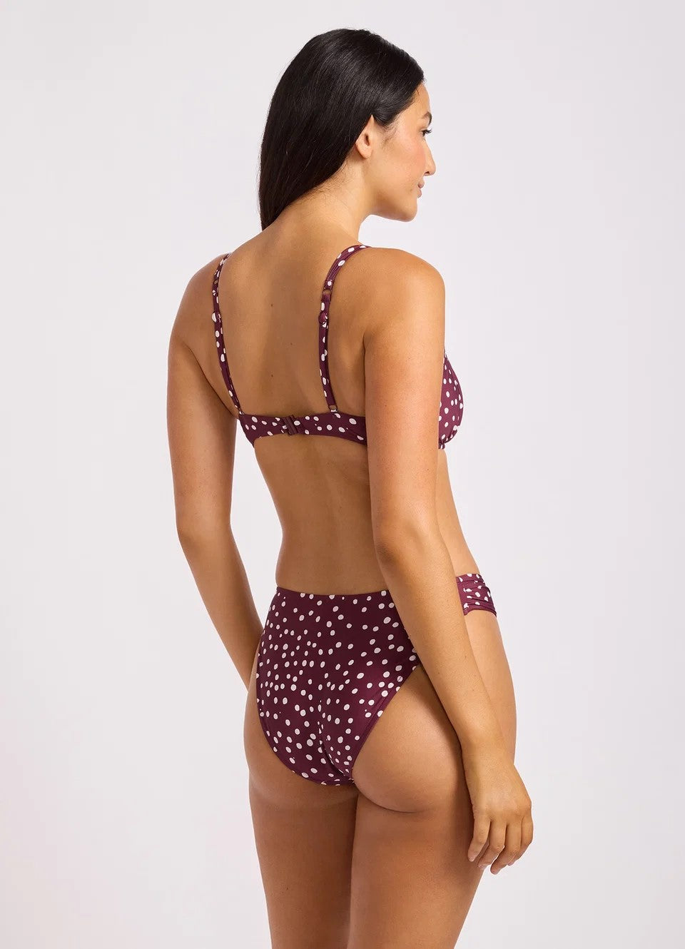 High Leg Ruched Side Bikini Bottom