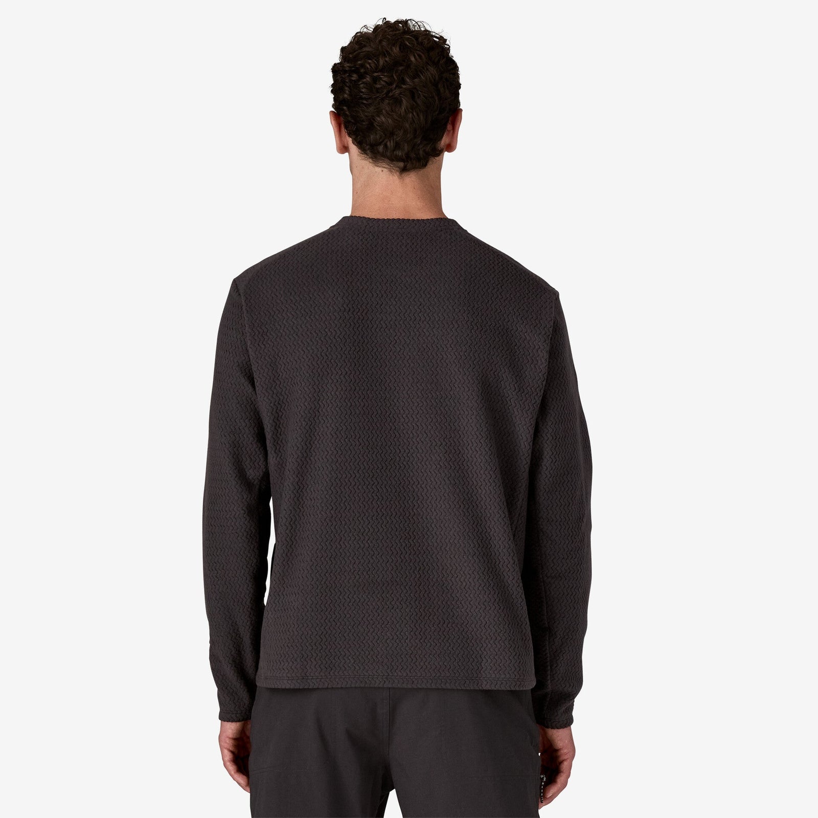 Mens R1® Air Fleece Crewneck Black - Image 3