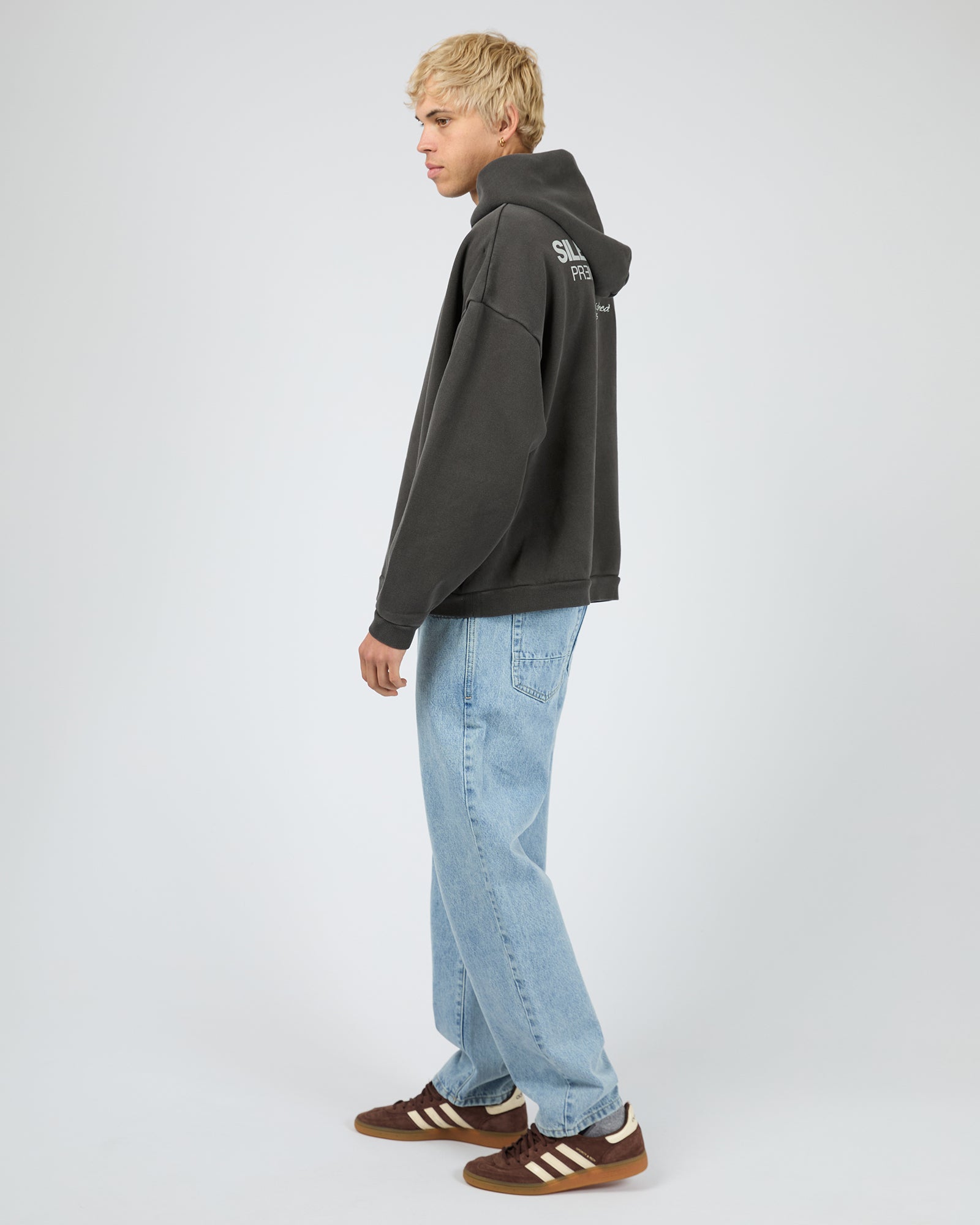 Mens Prime Hooded Jumper Charcoal - Image 7