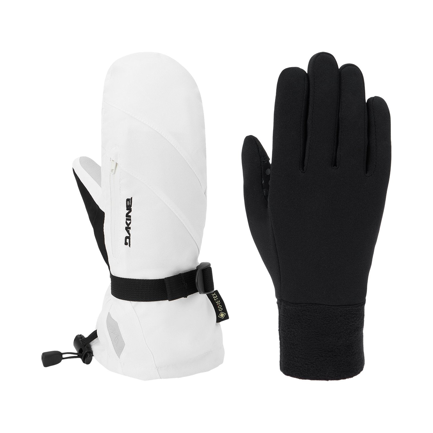Womens Leather Sequoia 2.0 Dlx Gore-Tex Snowboard Mitts White - Image 4