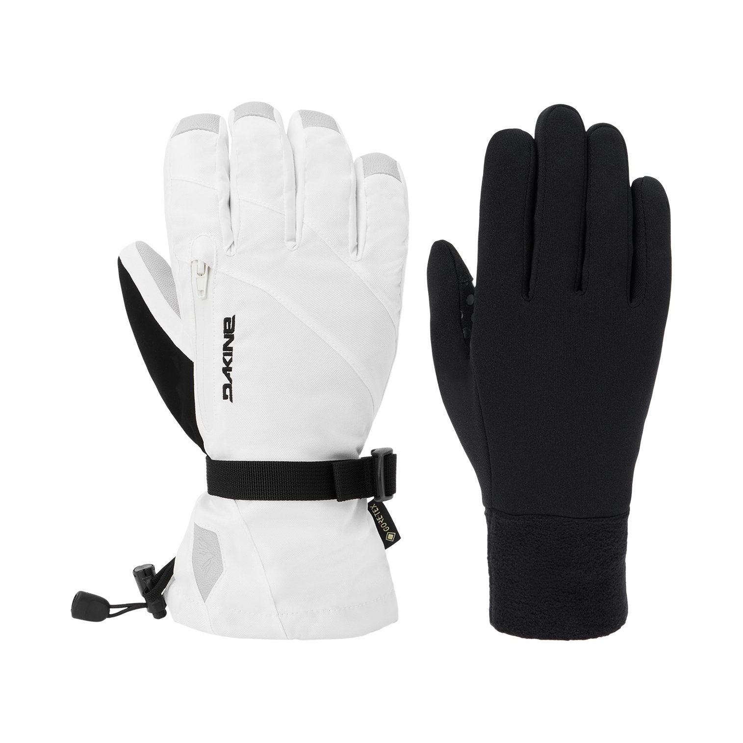 Womens Leather Sequoia 2.0 Dlx Gore-Tex Snowboard Gloves White - Image 4