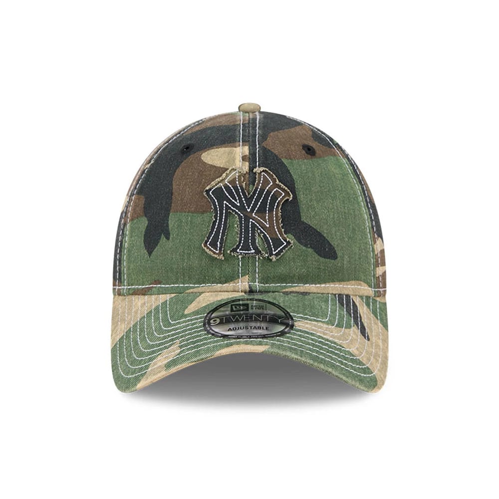 New York Yankees Mlb Washed Camo Open Green 9Twenty Adjustable Cap Green - Image 2