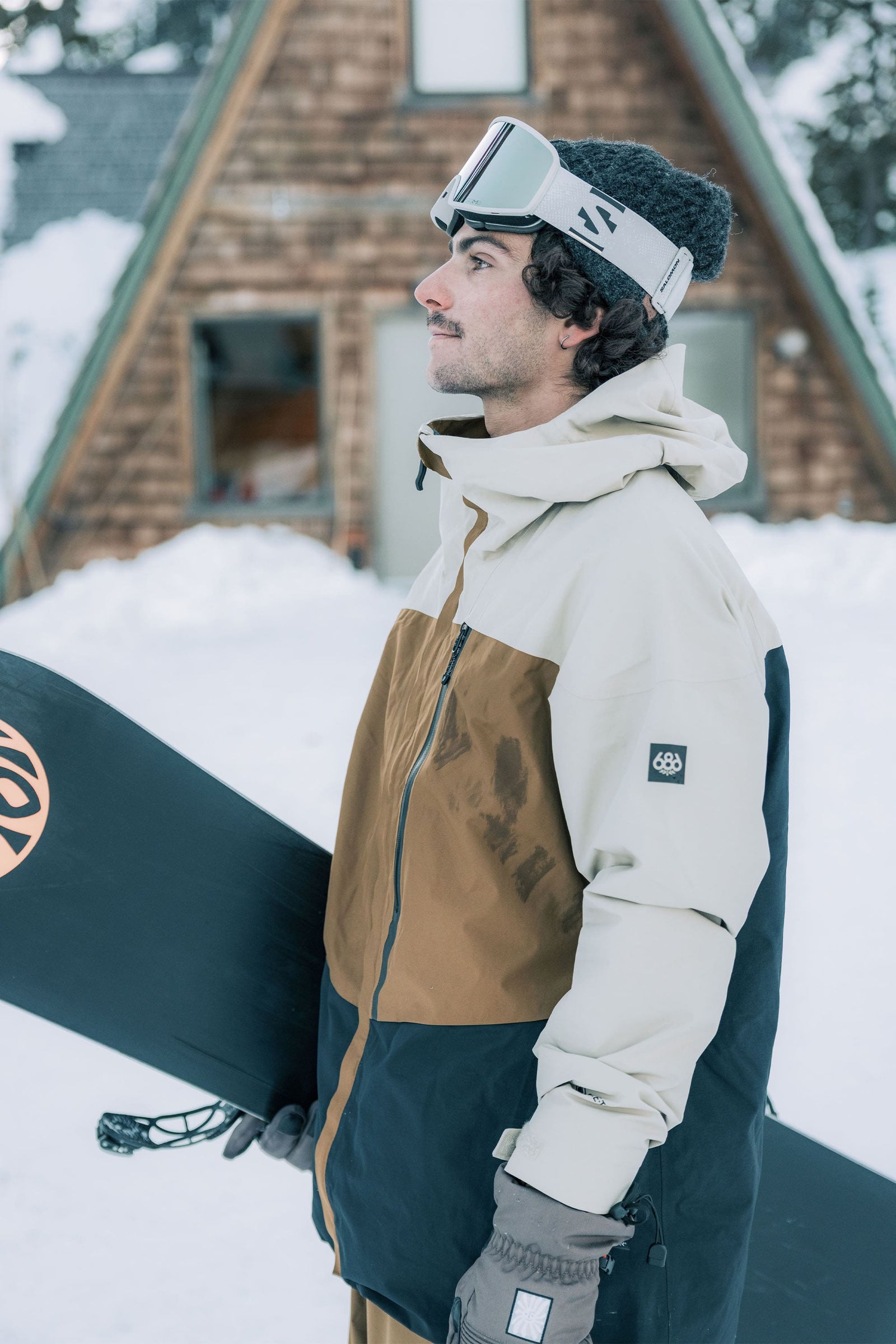 686 Mens Gore-Tex GT Shell Jacket Putty Colourblock