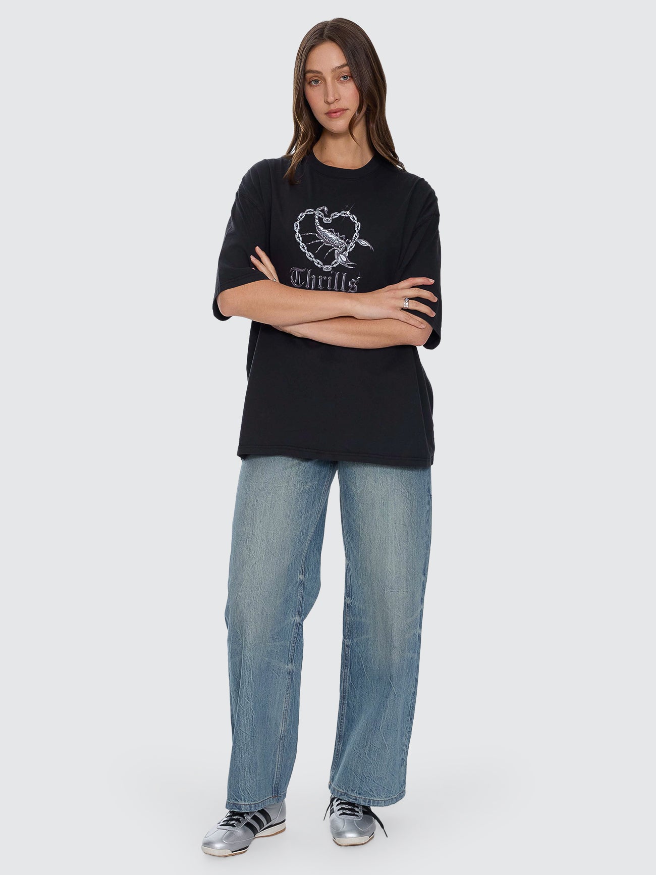Looks That Kill Oversized Tee - Washed Black - Image 6