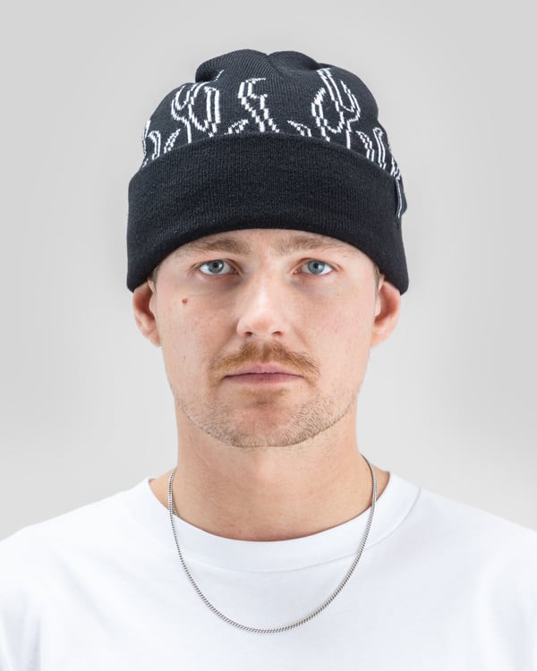 00S Flame Beanie Black - Image 3