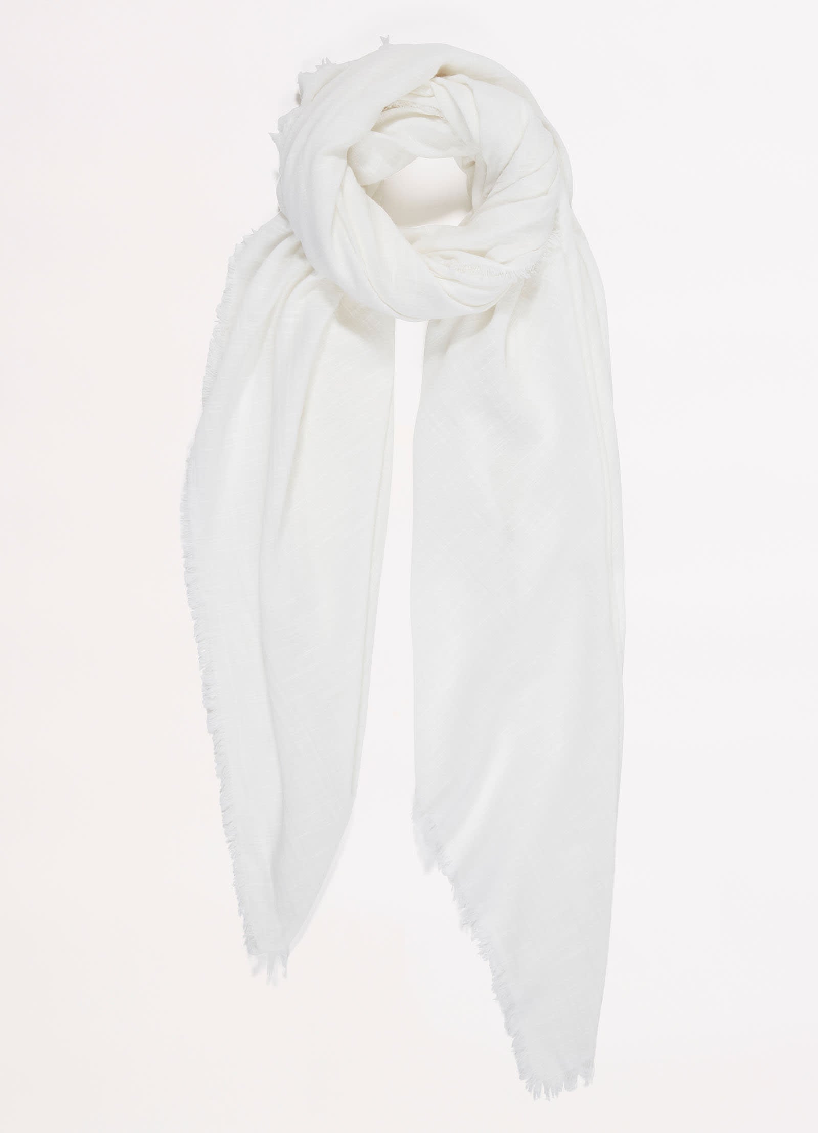 Textured Cotton Beach Wrap White - Image 8