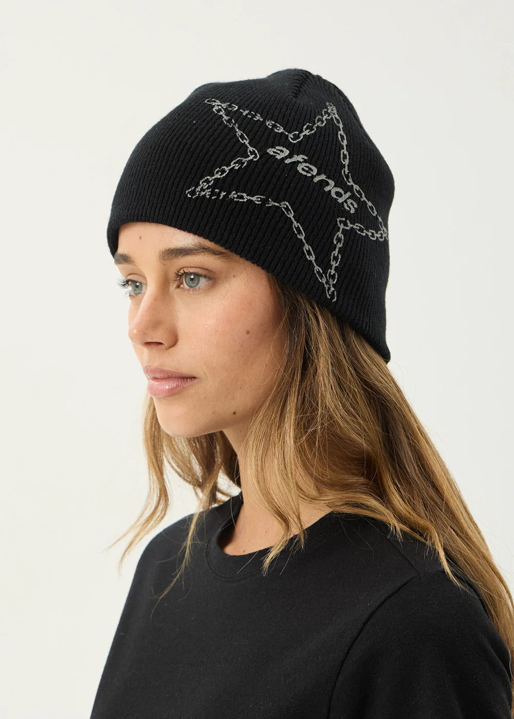 Mens Chains Beanie Black - Image 6