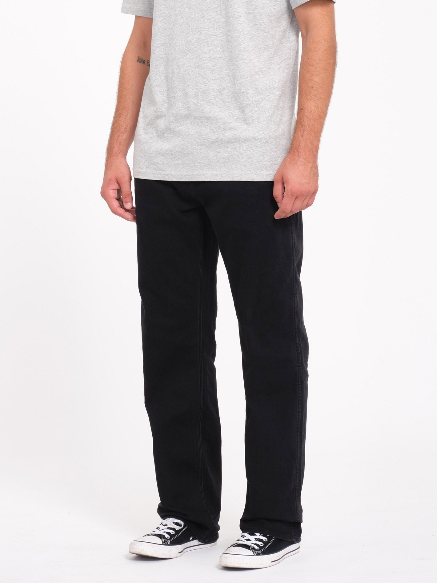 Mens Modown Relaxed Fit Jeans Blackout - Image 1