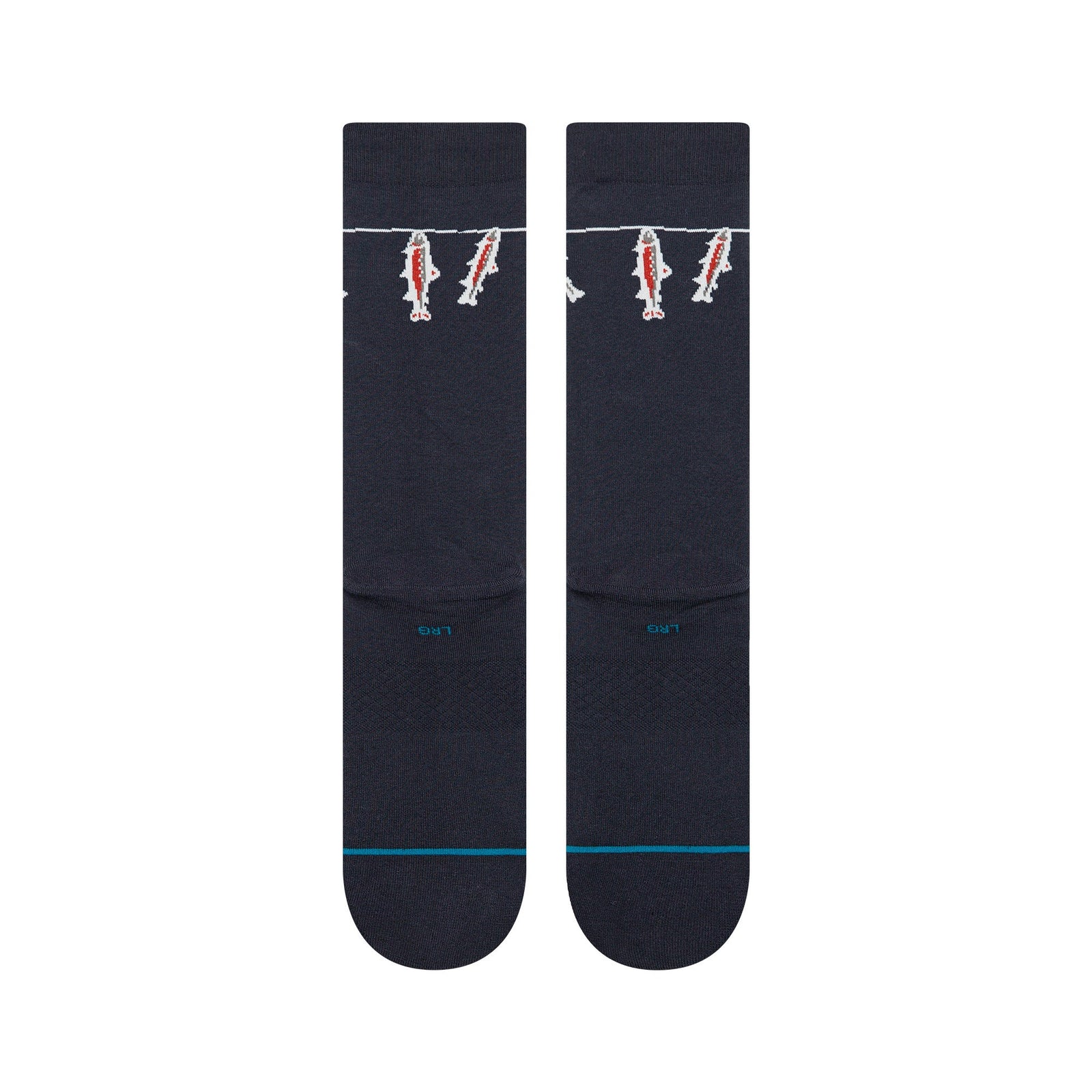 Gone Fishin Crew Socks Navy - Image 3
